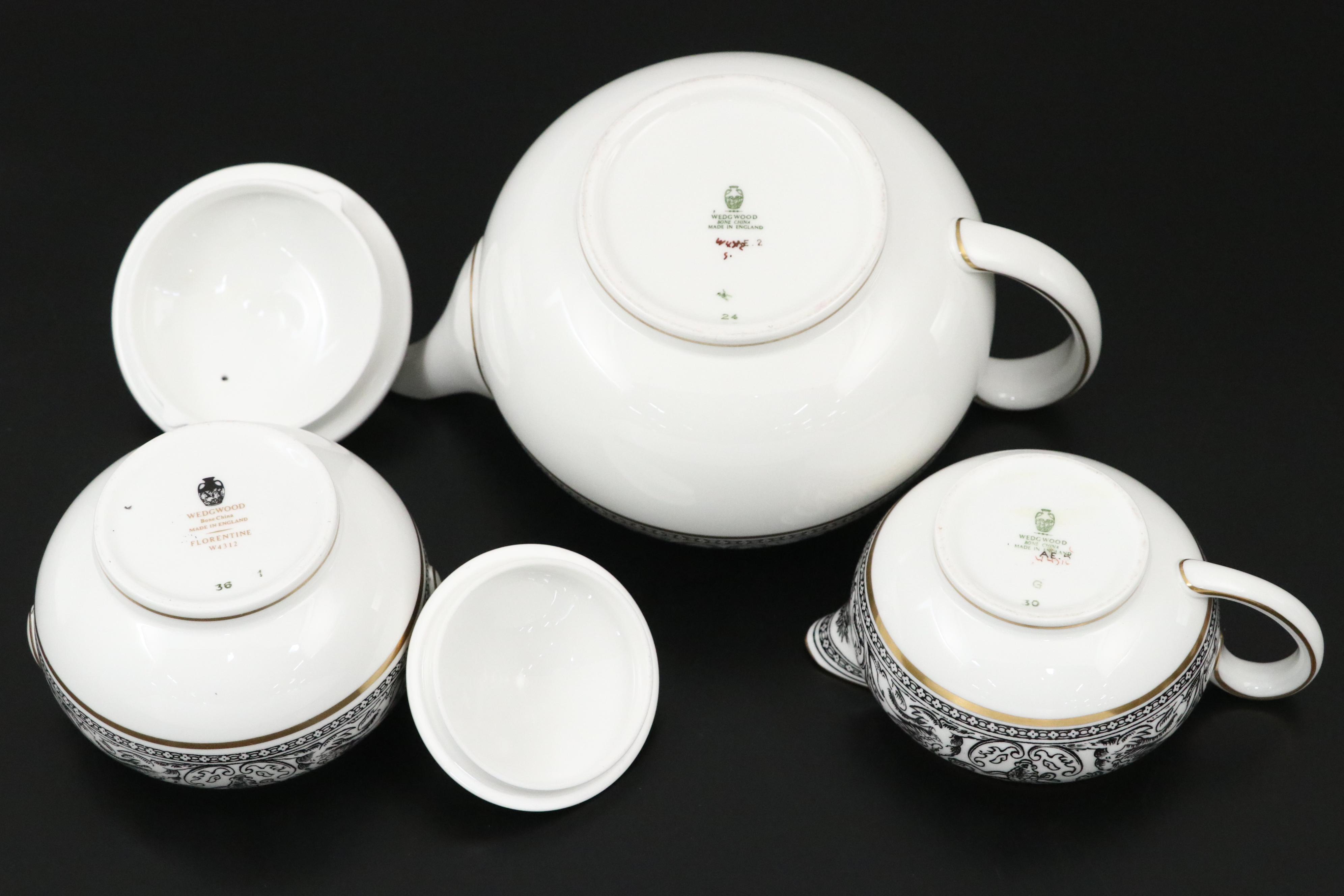 Wedgwood "Florentine" Bone China Tea Service, 1962-1997