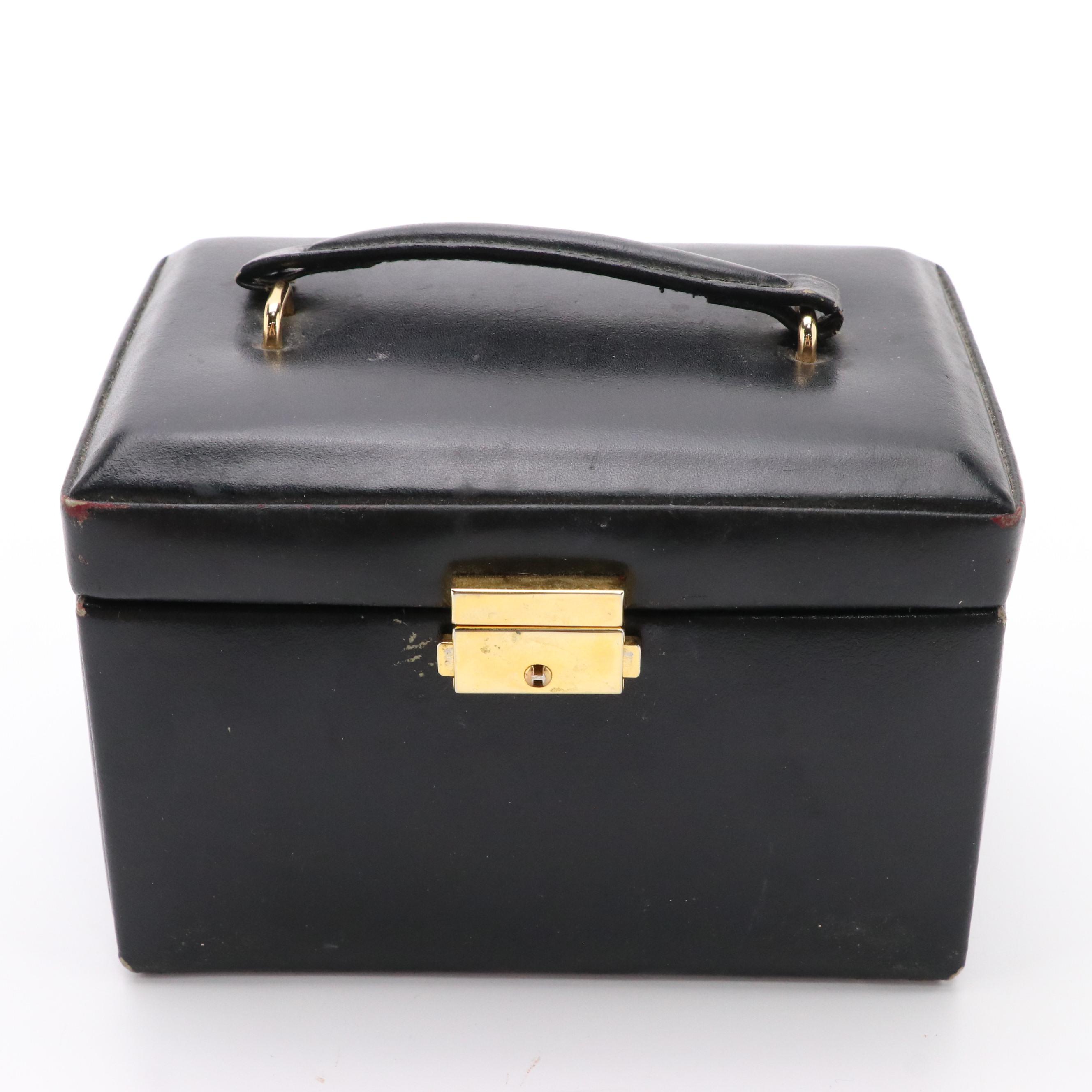 Dulwich Designs Black Leather Jewelry Box