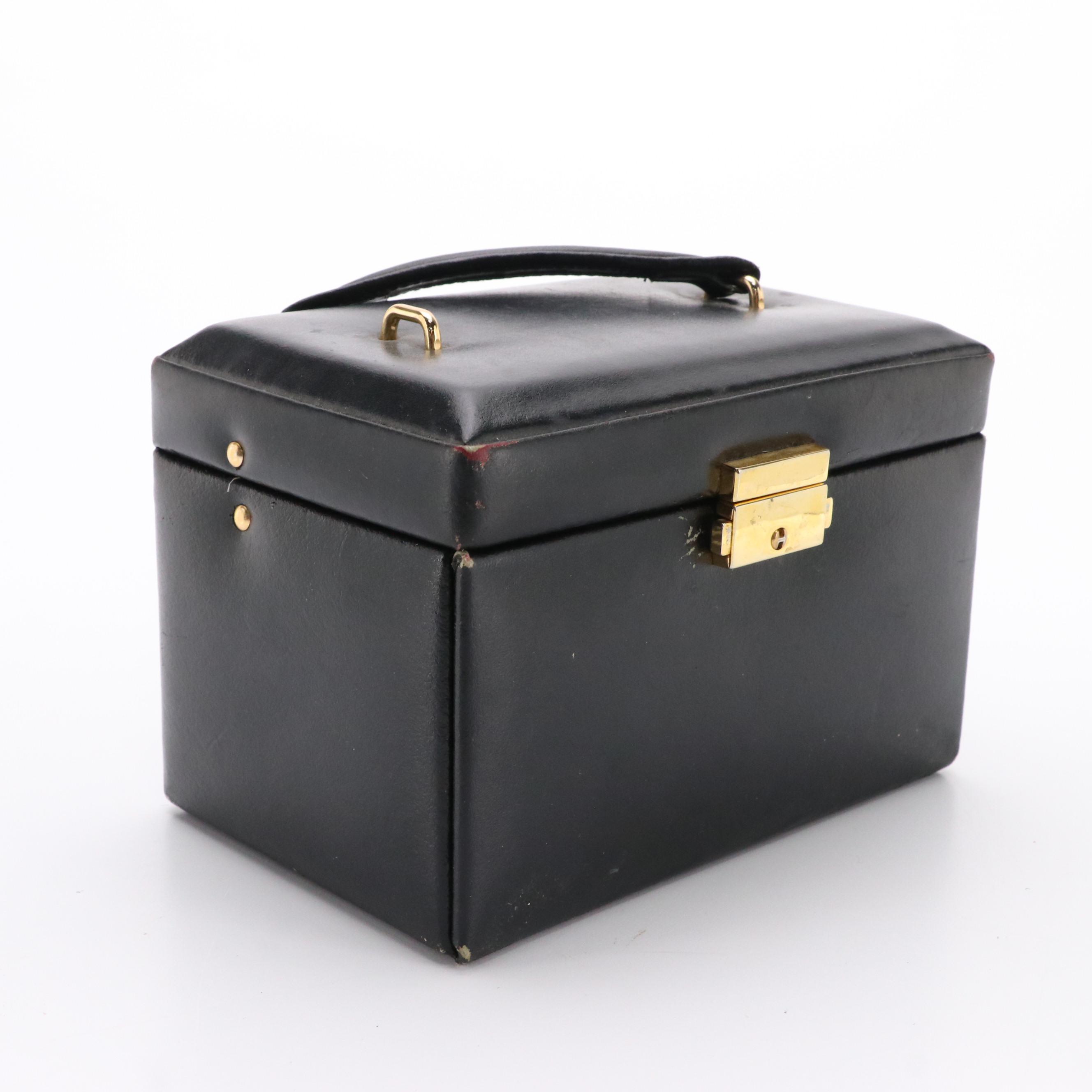 Dulwich Designs Black Leather Jewelry Box