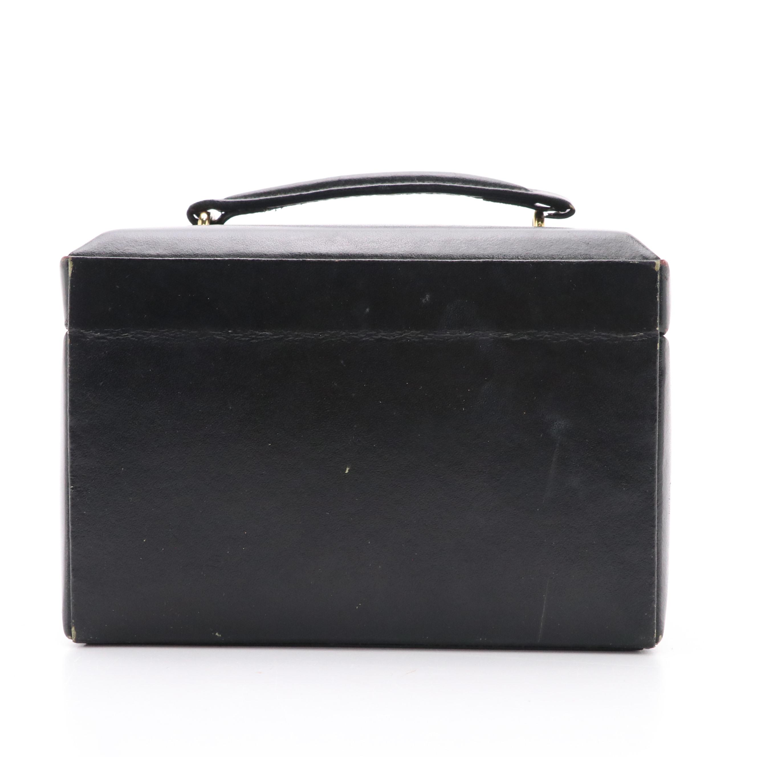 Dulwich Designs Black Leather Jewelry Box