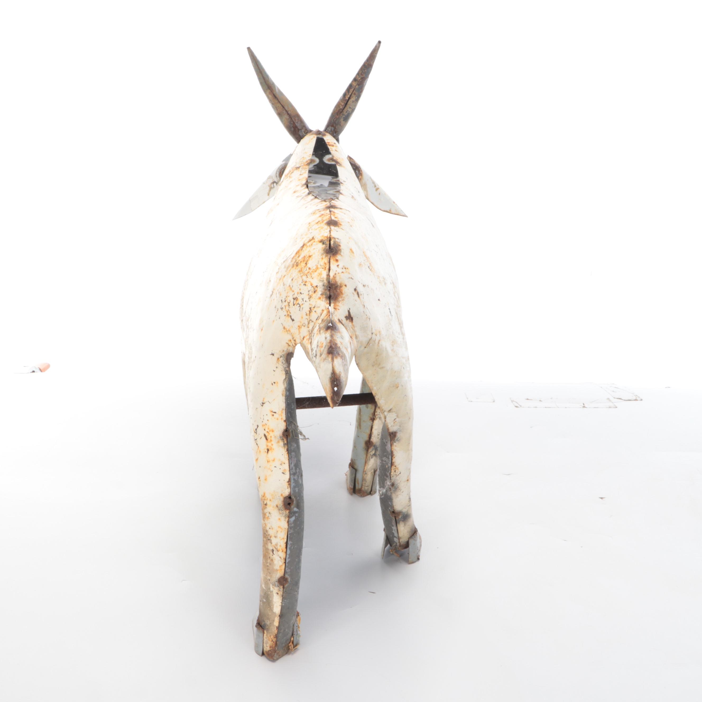 Folk Art Billy Goat Scrap Metal Yard Sculpture