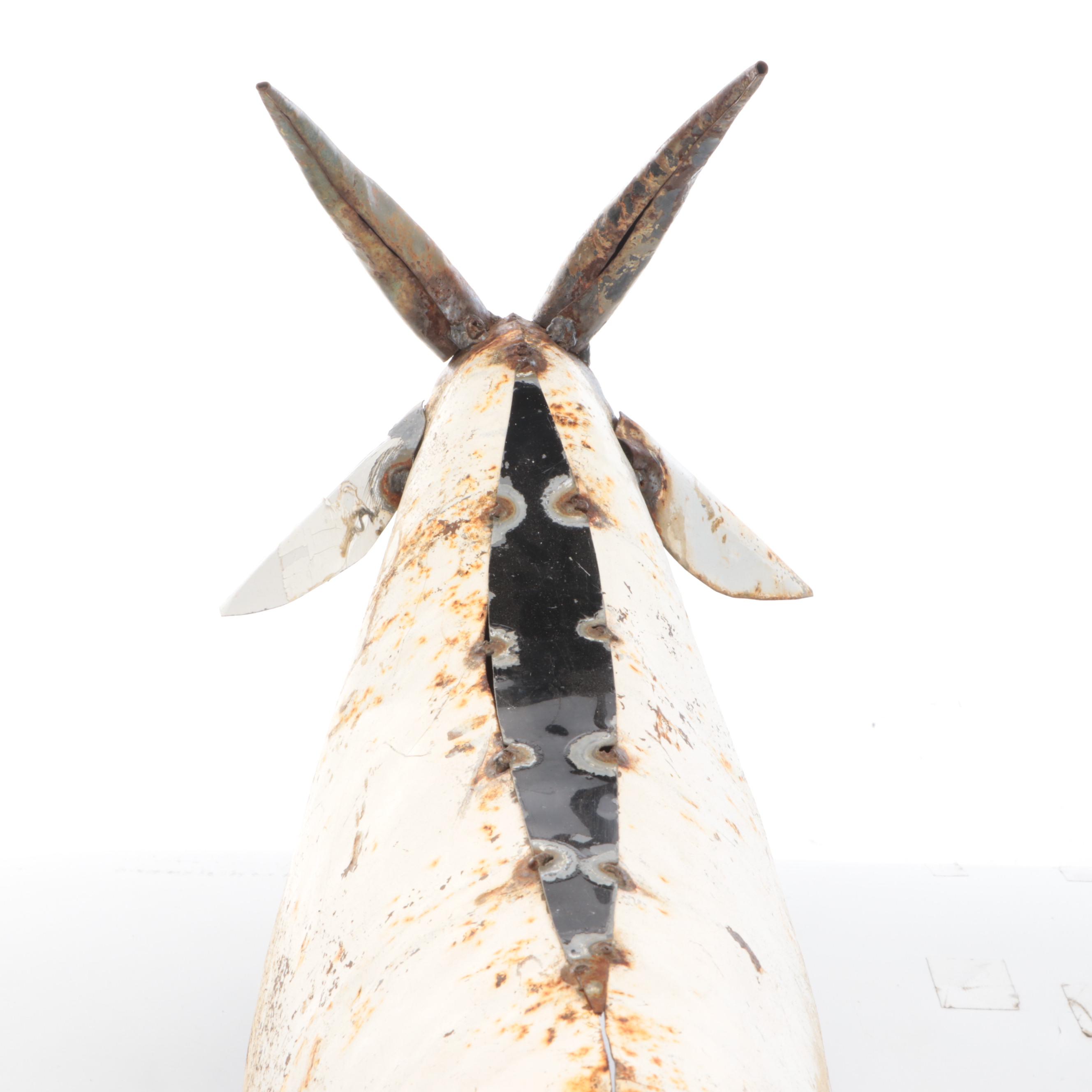 Folk Art Billy Goat Scrap Metal Yard Sculpture