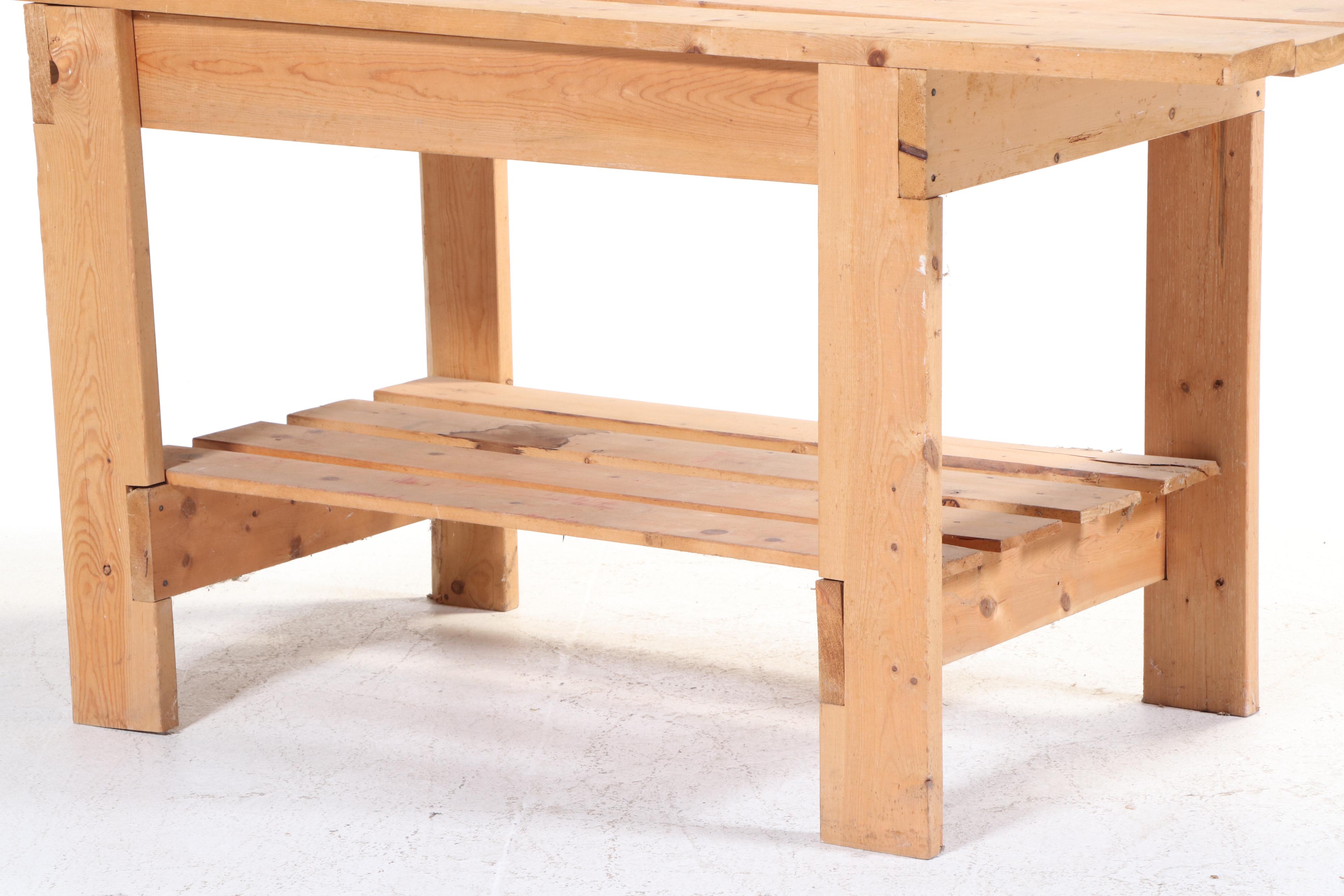 Jordan Bench Slatted Pine Workbench