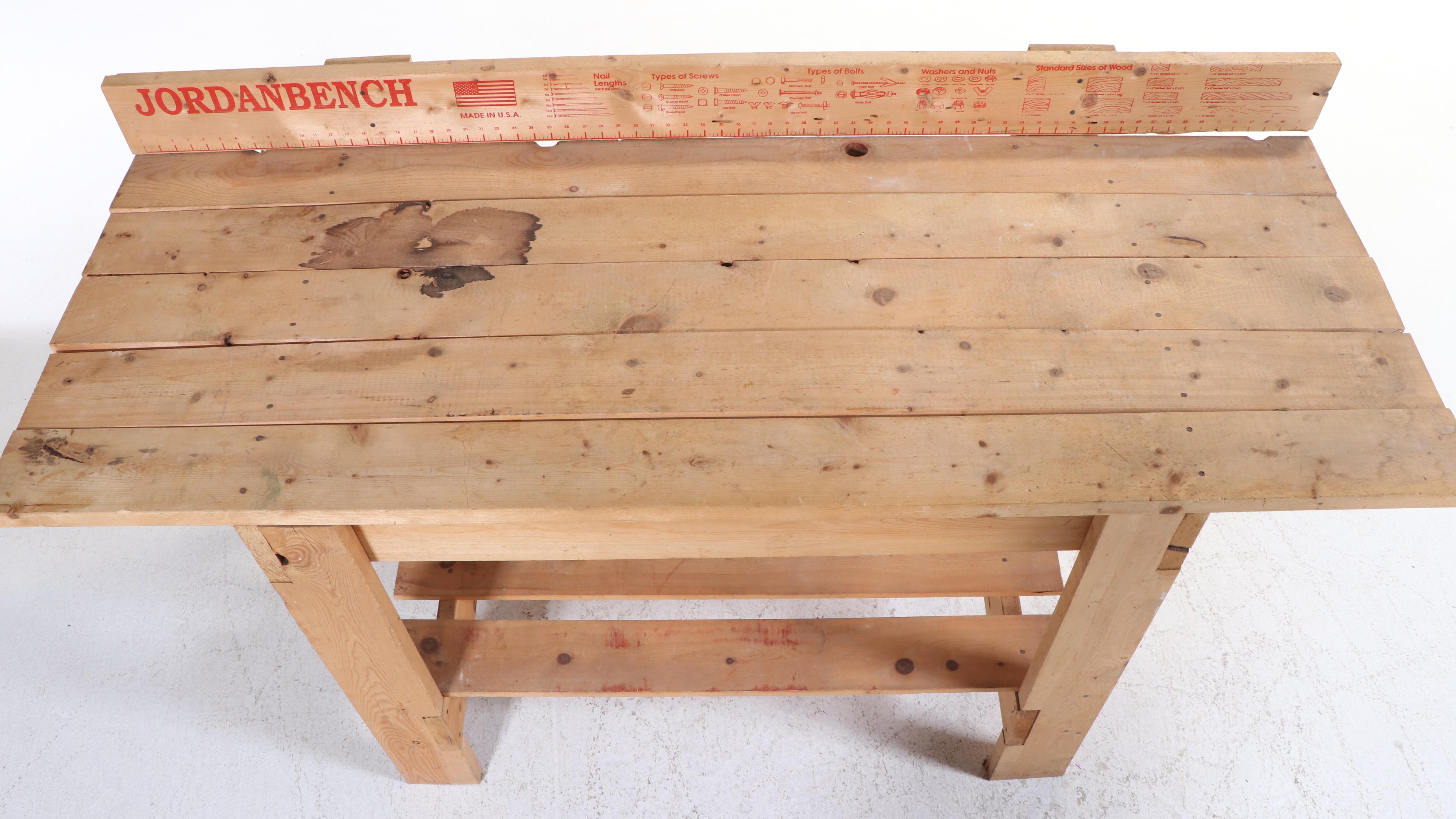 Jordan Bench Slatted Pine Workbench