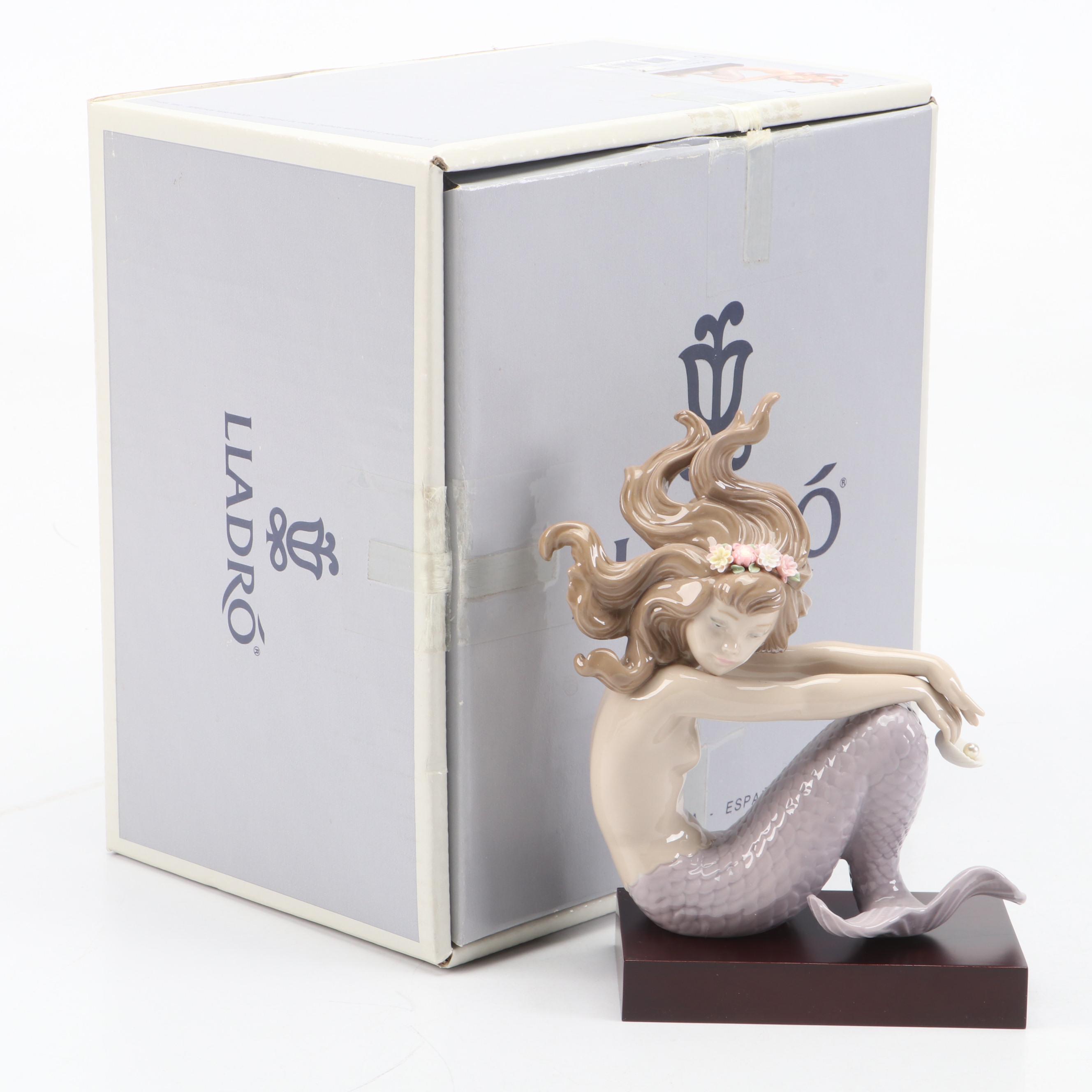 Lladró "Illusion" Porcelain Mermaid Figurine Designed by José Puche