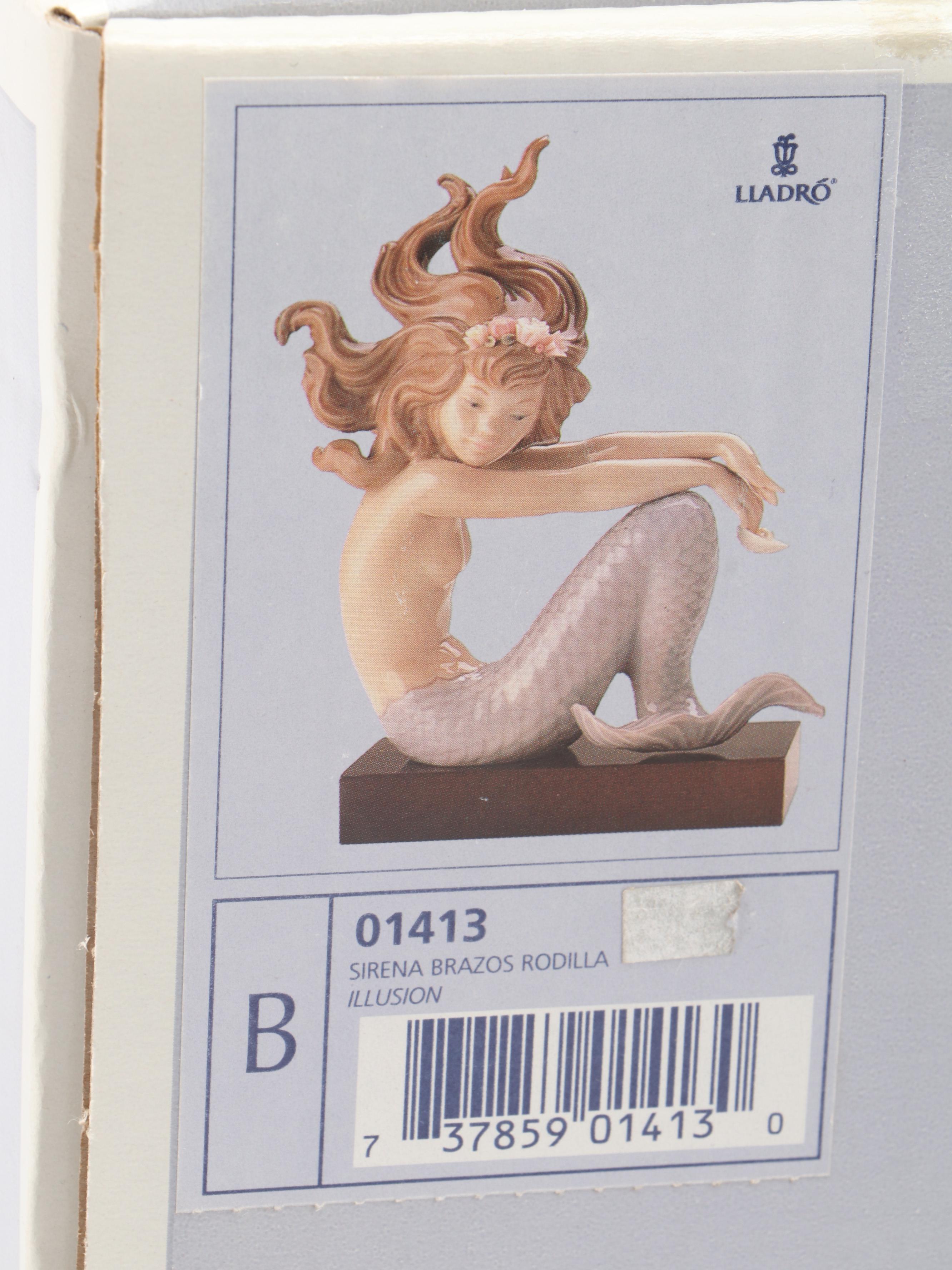 Lladró "Illusion" Porcelain Mermaid Figurine Designed by José Puche