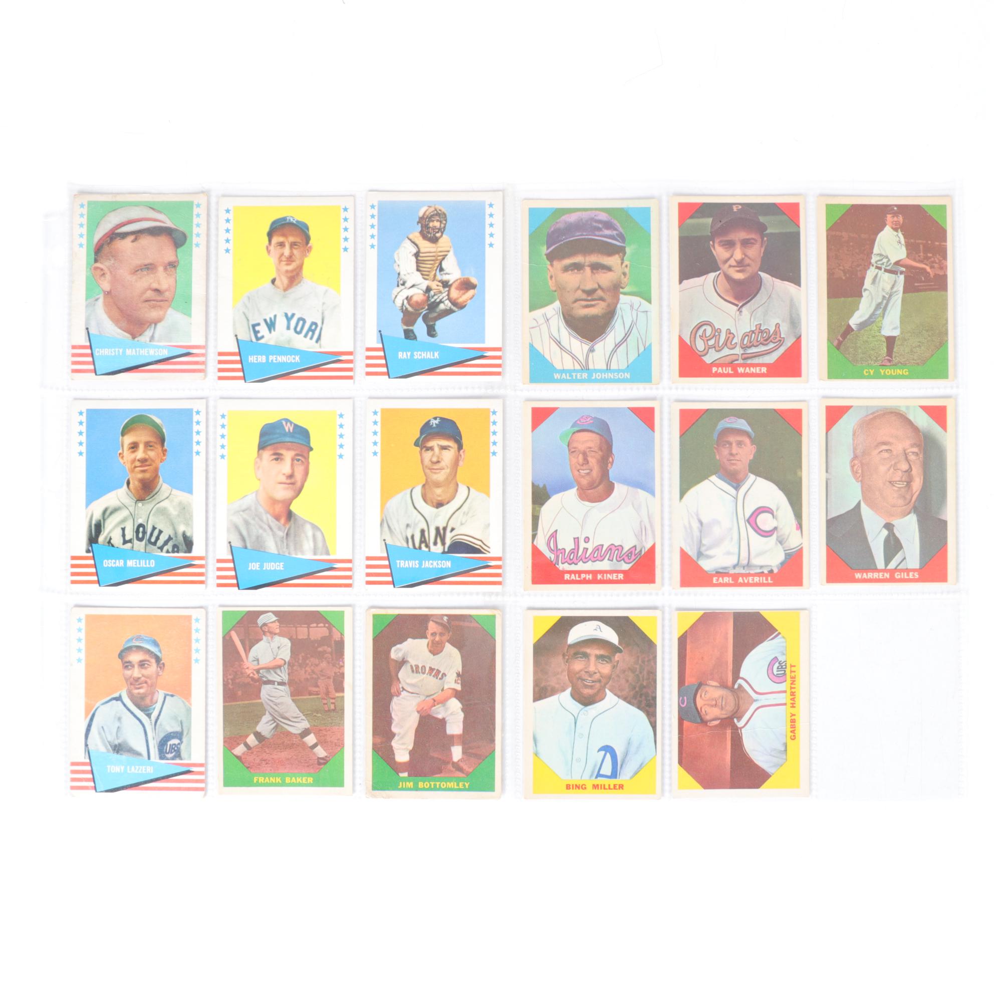 1960 and 1961 Fleer "Baseball Greats" Baseball Cards