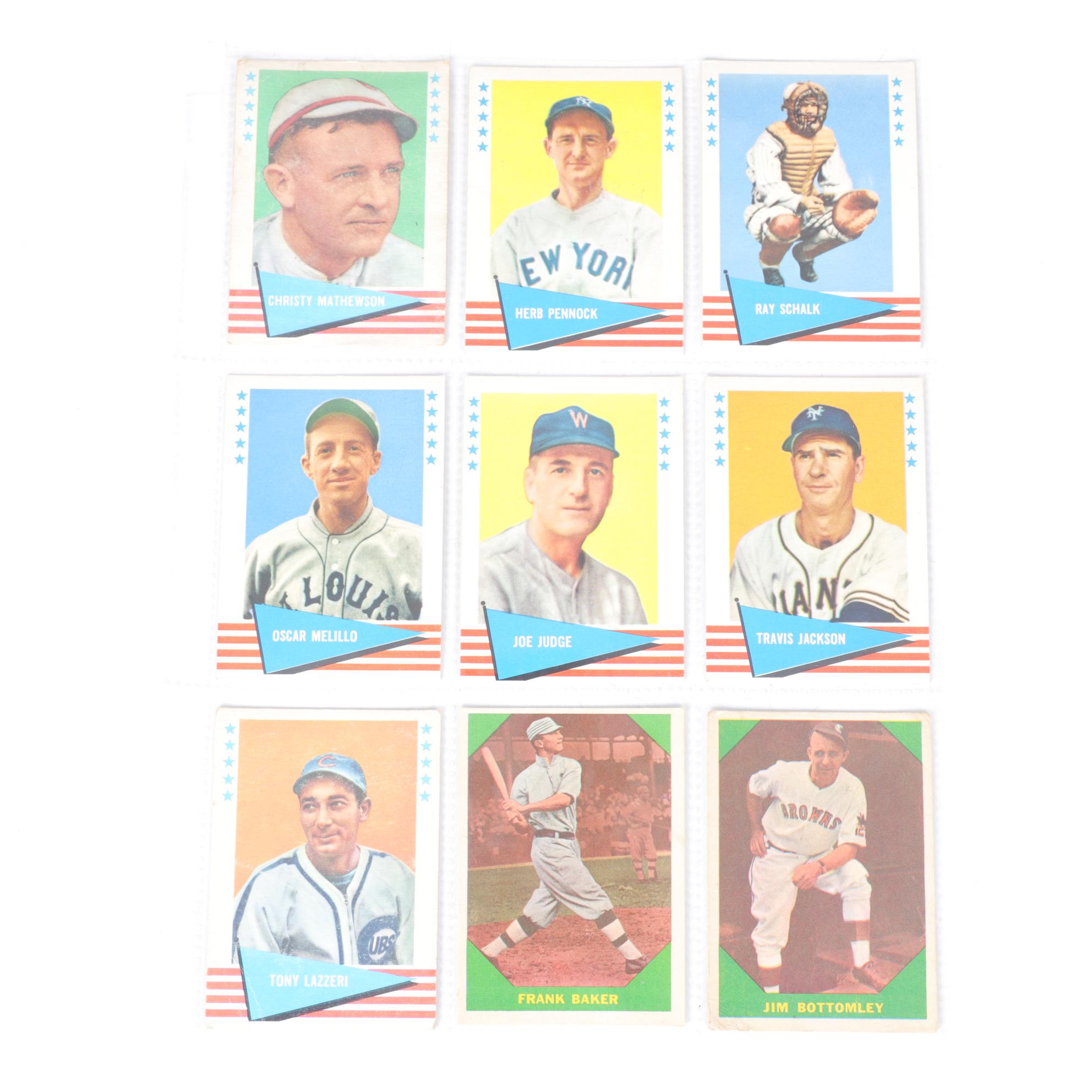 1960 and 1961 Fleer "Baseball Greats" Baseball Cards