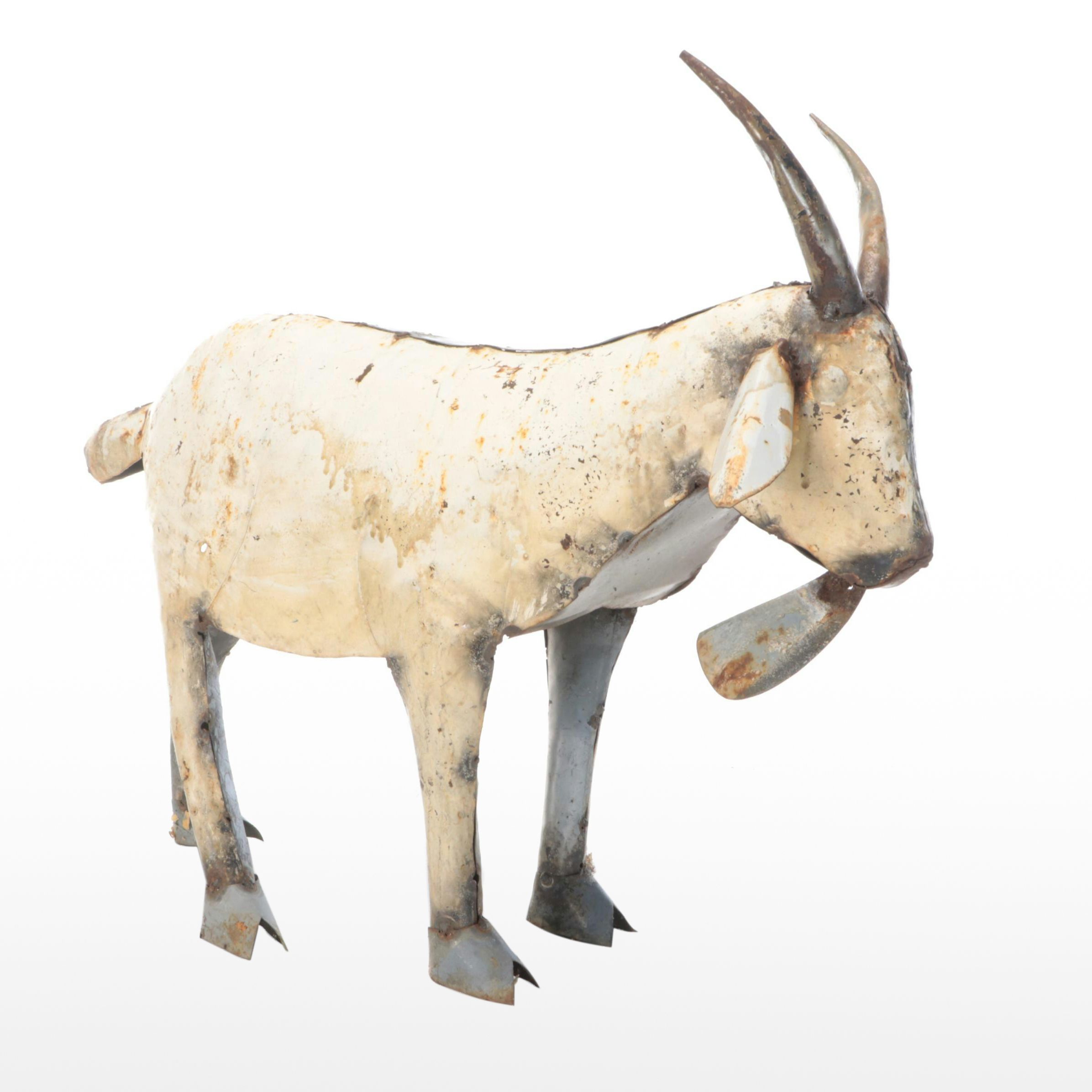Folk Art Billy Goat Scrap Metal Yard Sculpture