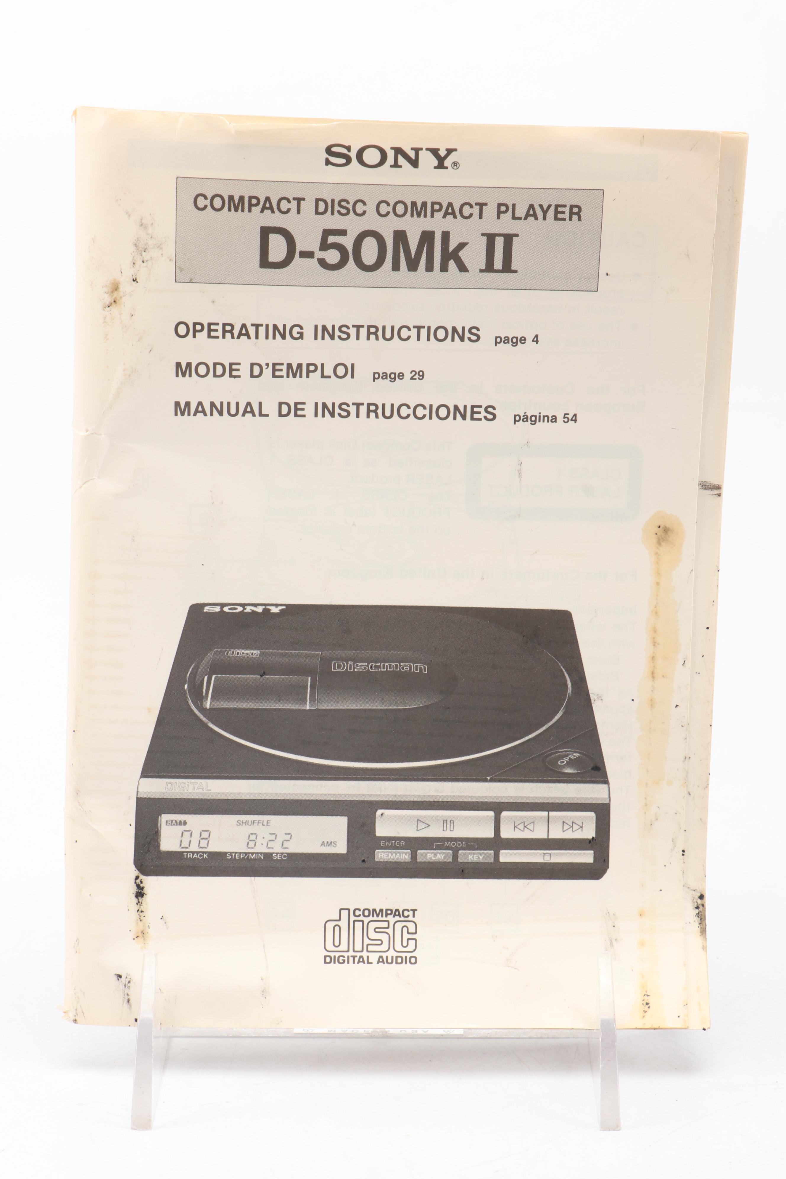 Sony D-50 Mk II Discman CD Player with Swing Caddie Portable Launch Monitor