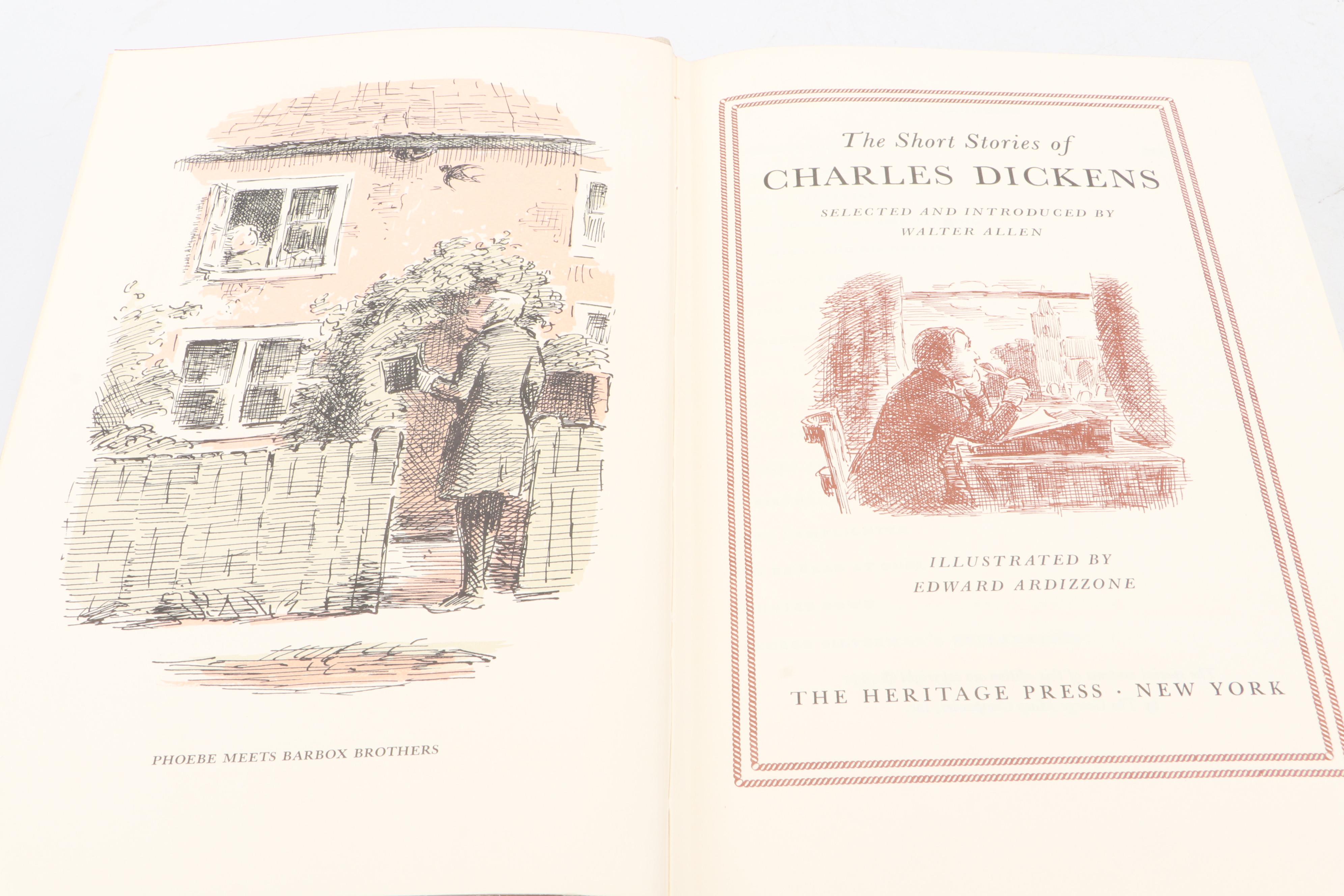 Heritage Press "Hard Times," "Five Christmas Novels" and More by Charles Dickens