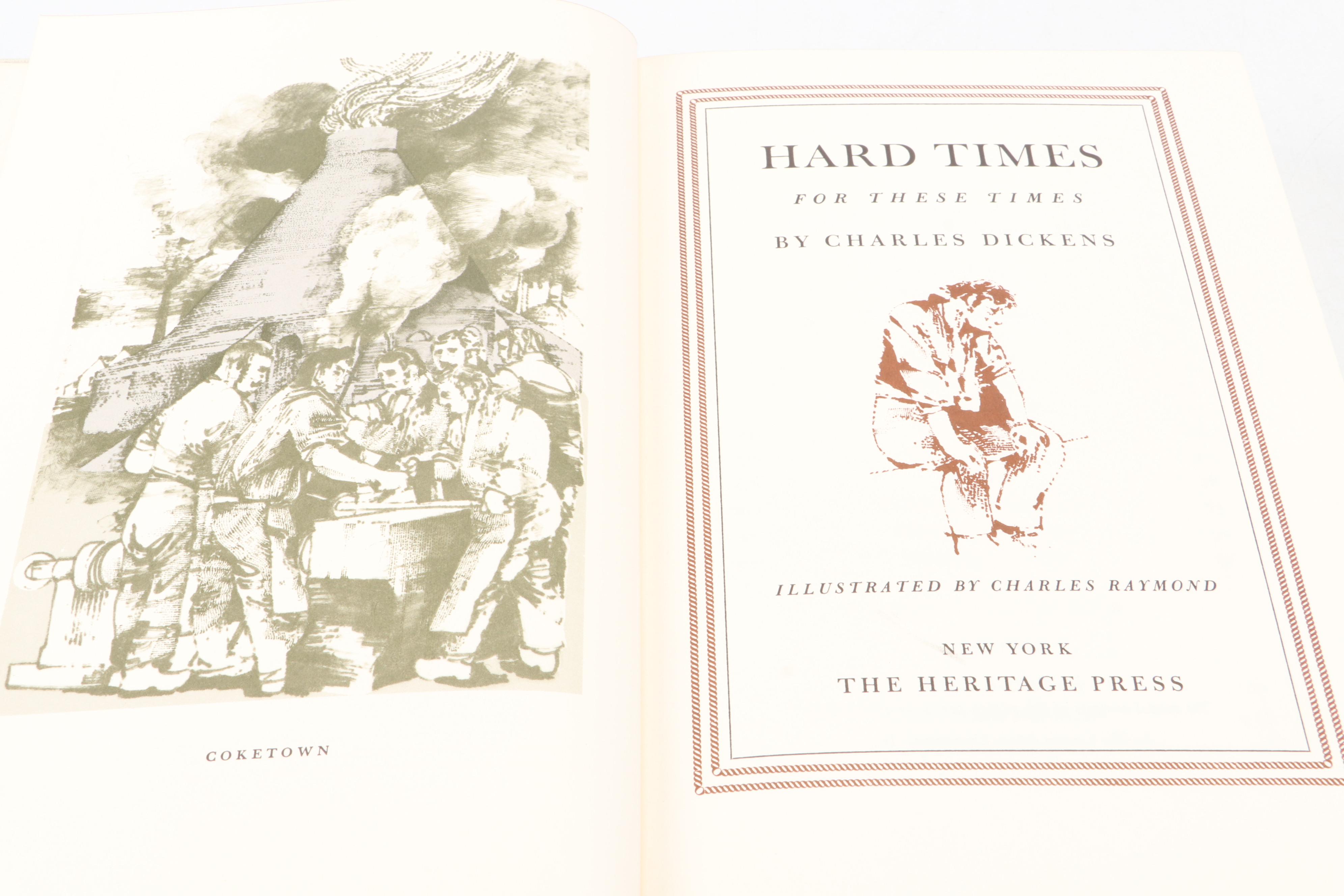 Heritage Press "Hard Times," "Five Christmas Novels" and More by Charles Dickens
