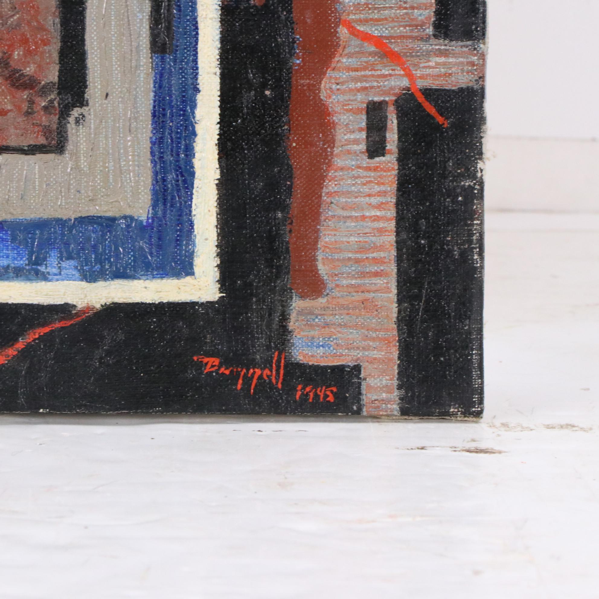 Charles Ragland Bunnell Modernist Figurative Oil Painting, 1945