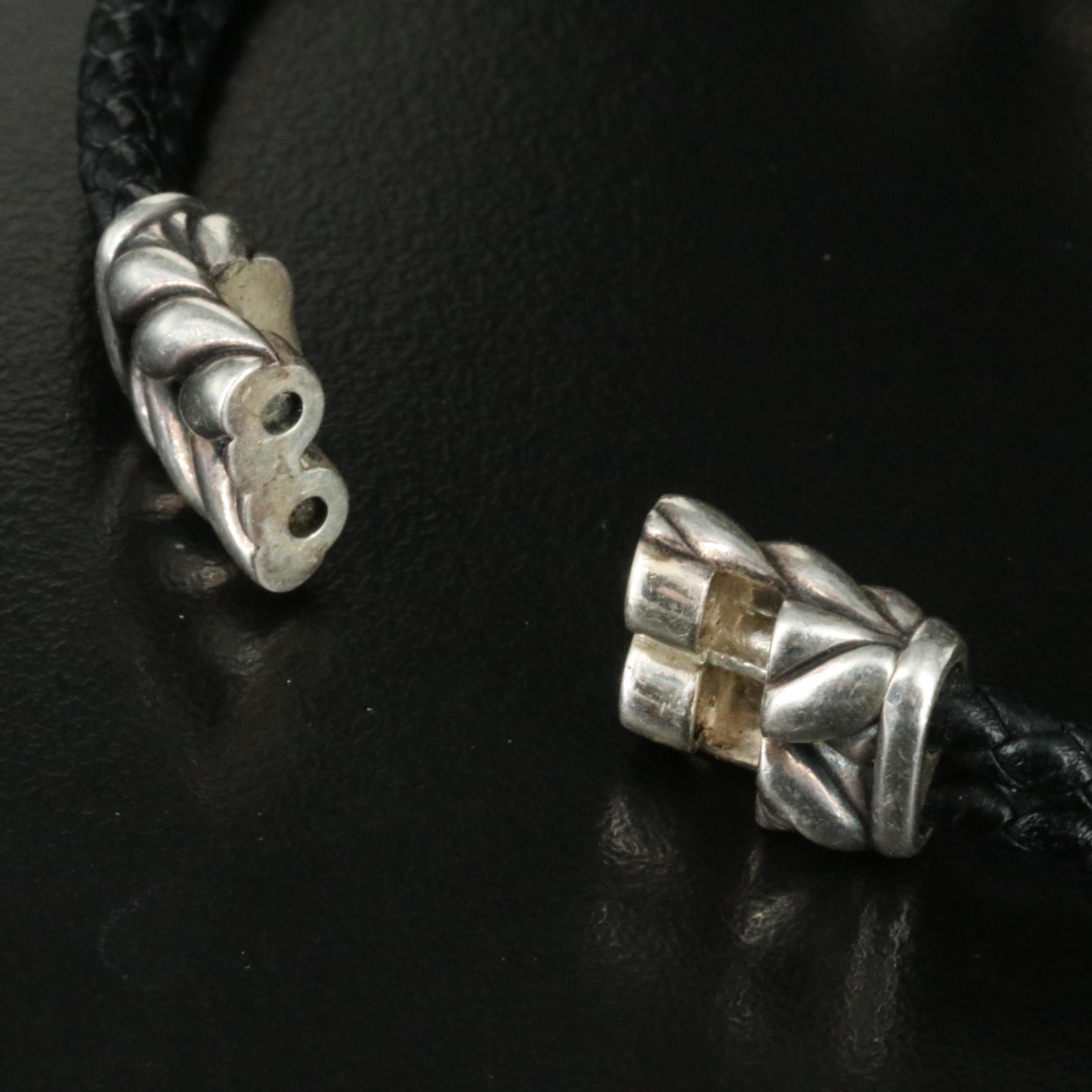 David Yurman Sterling Maritime Anchor Bracelet with Lab Grown Black Diamonds