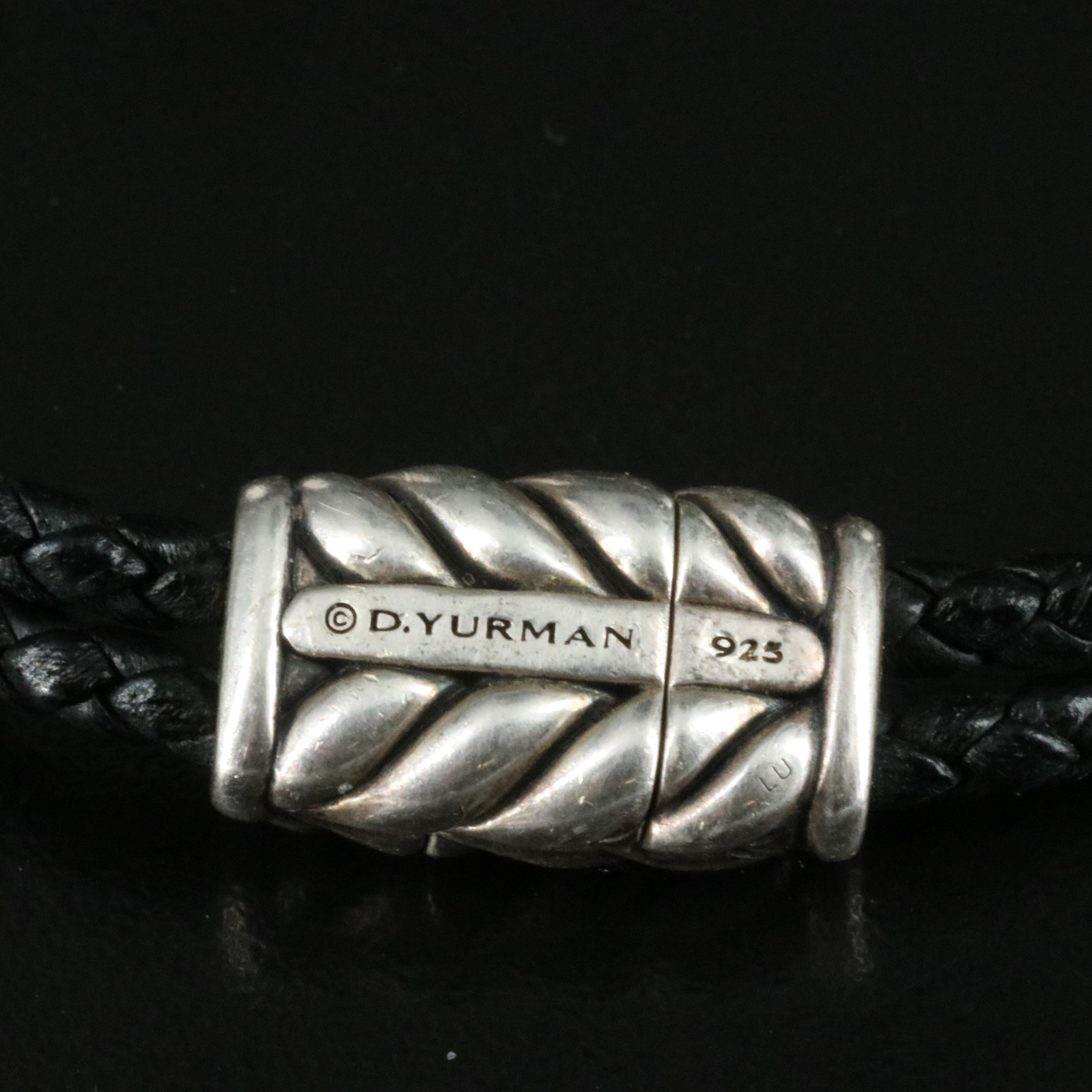 David Yurman Sterling Maritime Anchor Bracelet with Lab Grown Black Diamonds