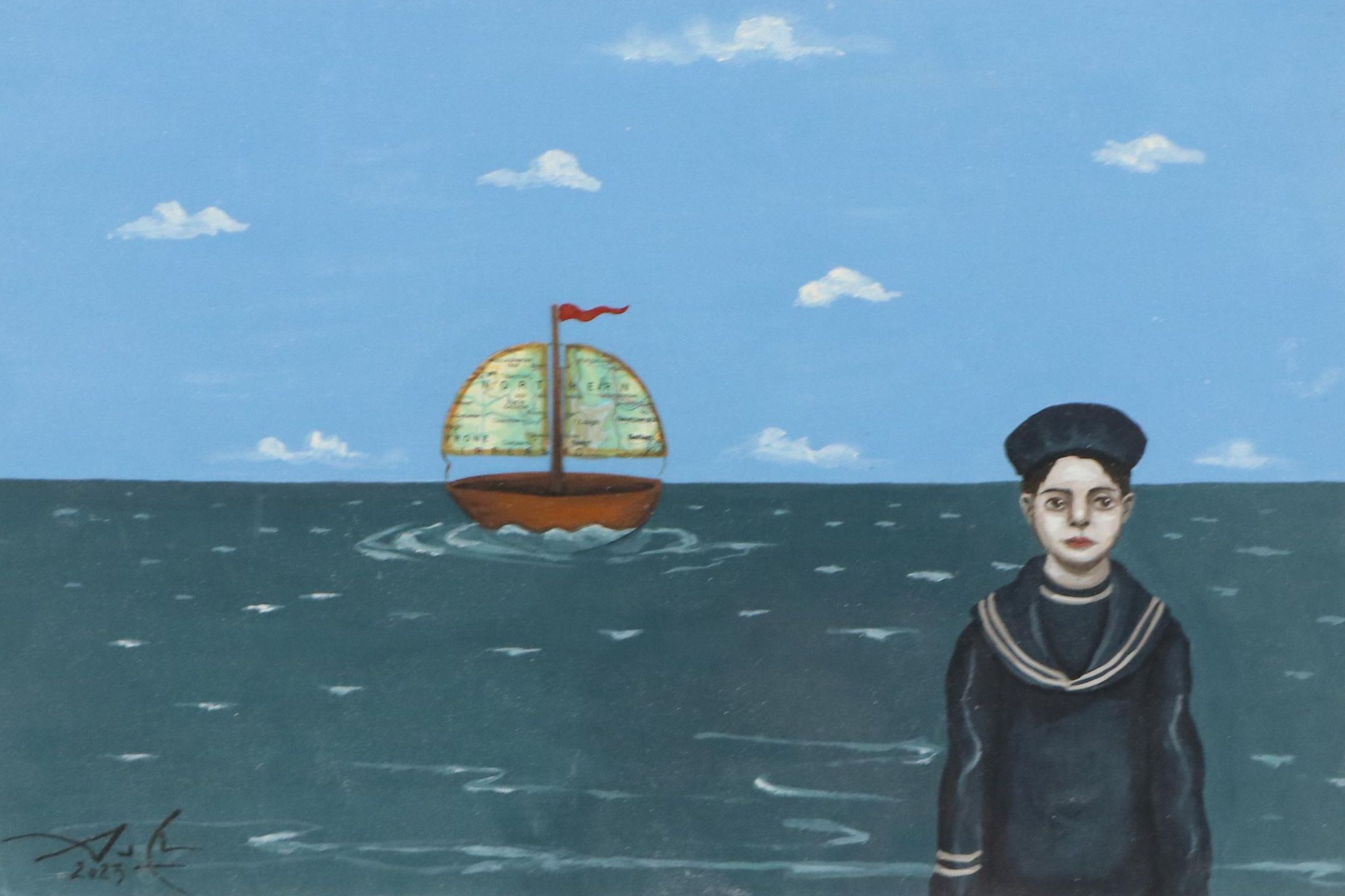 Andrea Conde Acrylic Painting "Apuetro Seguro," 2023