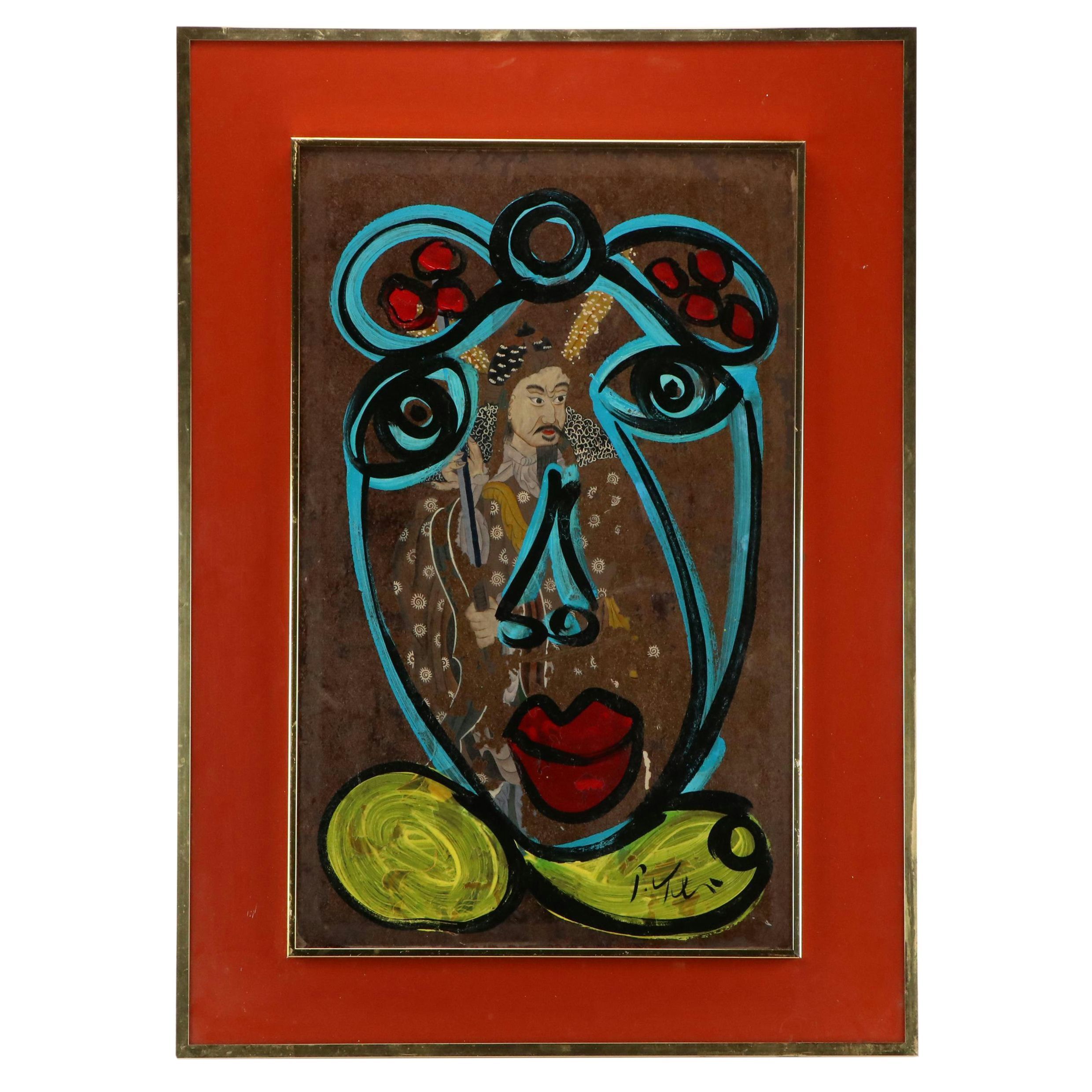 Peter Keil Abstract Portrait Acrylic Painting