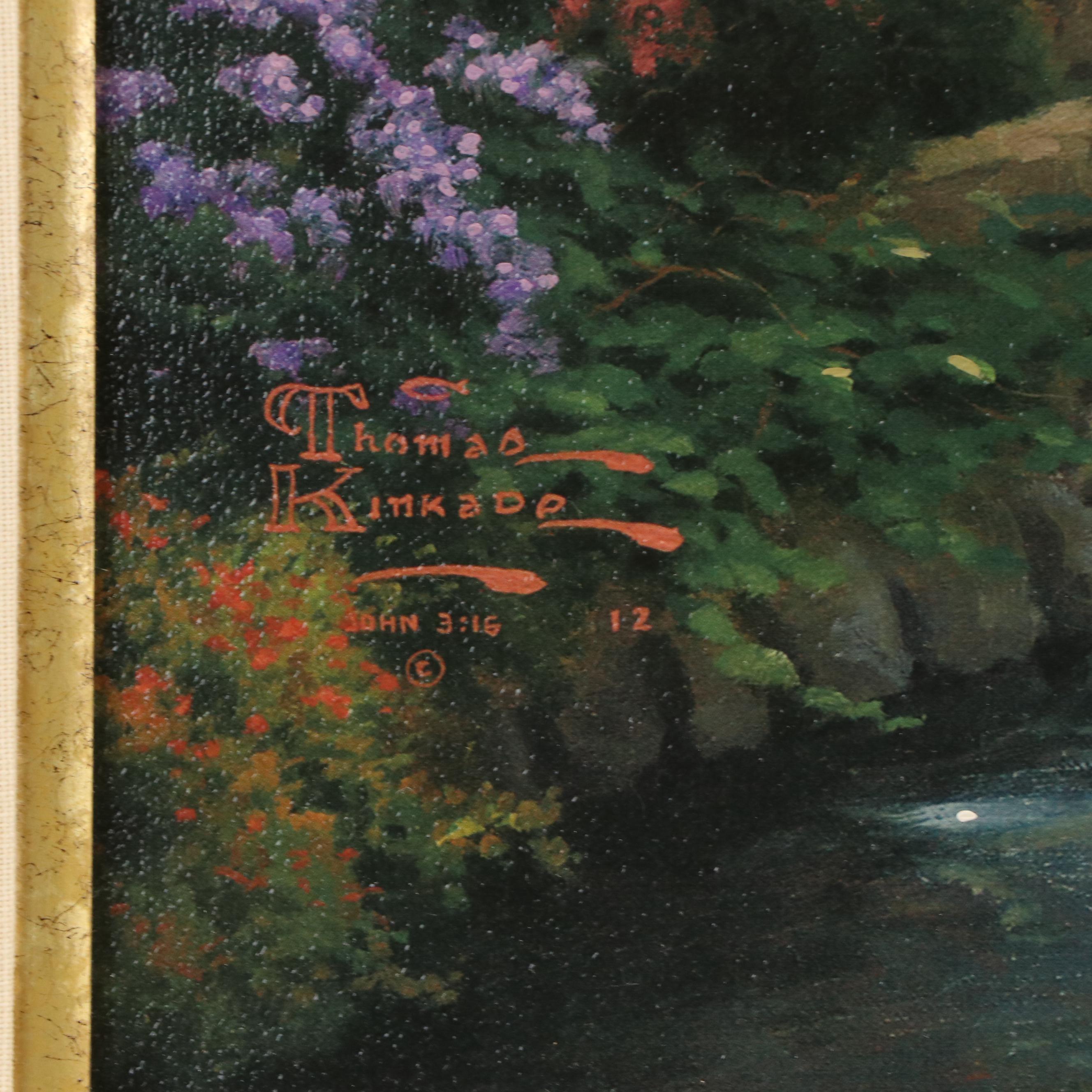 Thomas Kinkade Offset Lithograph "Carmel, Sunset on Ocean Avenue"