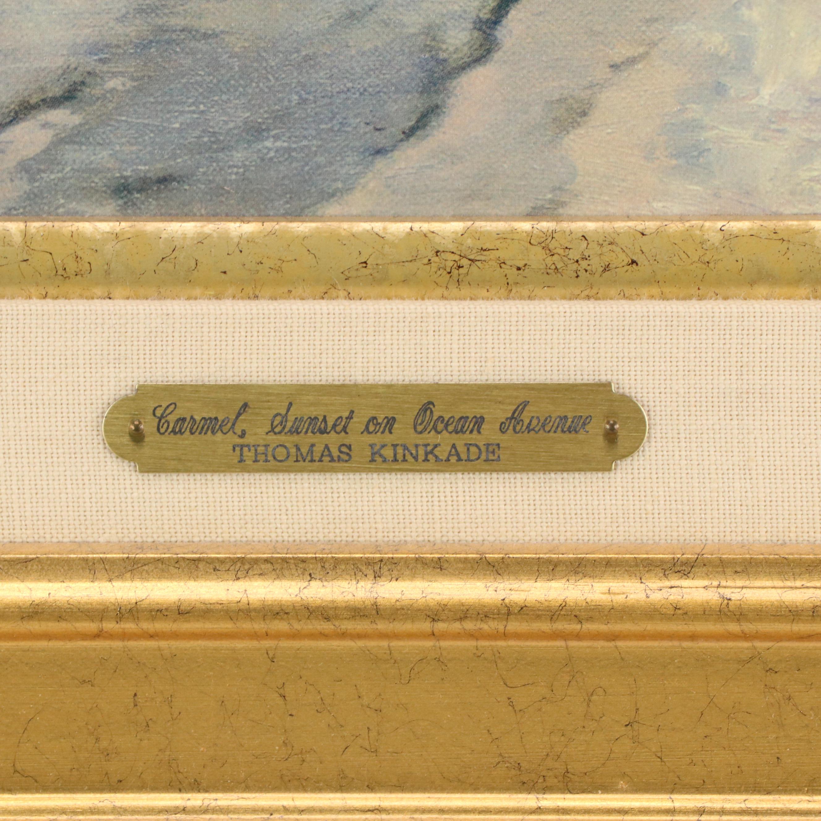 Thomas Kinkade Offset Lithograph "Carmel, Sunset on Ocean Avenue"