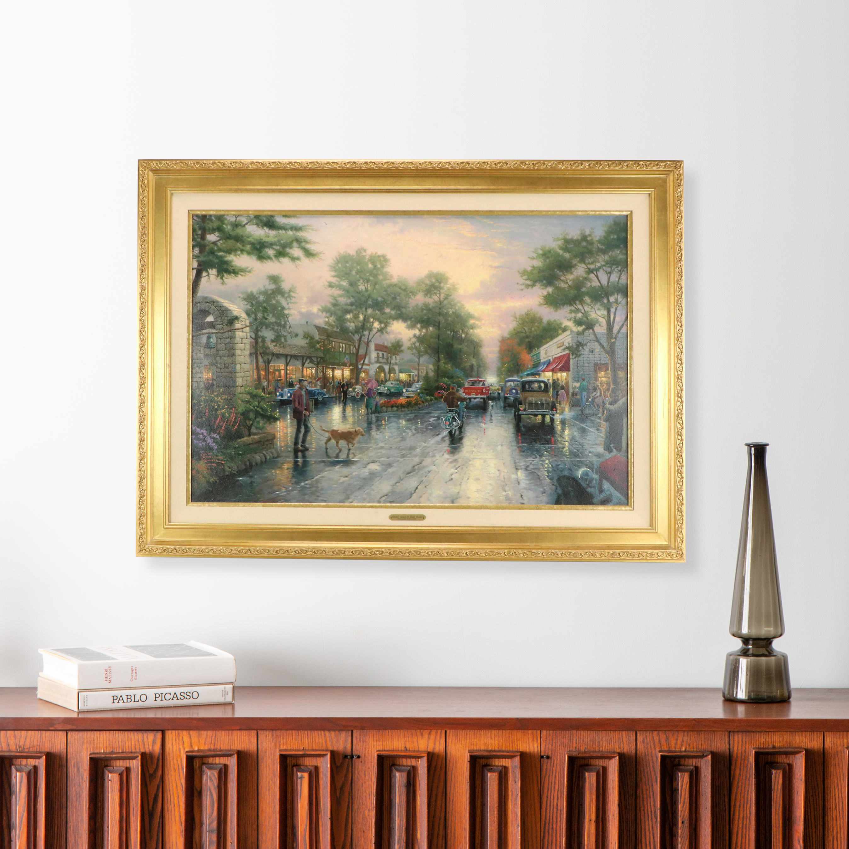 Thomas Kinkade Offset Lithograph "Carmel, Sunset on Ocean Avenue"