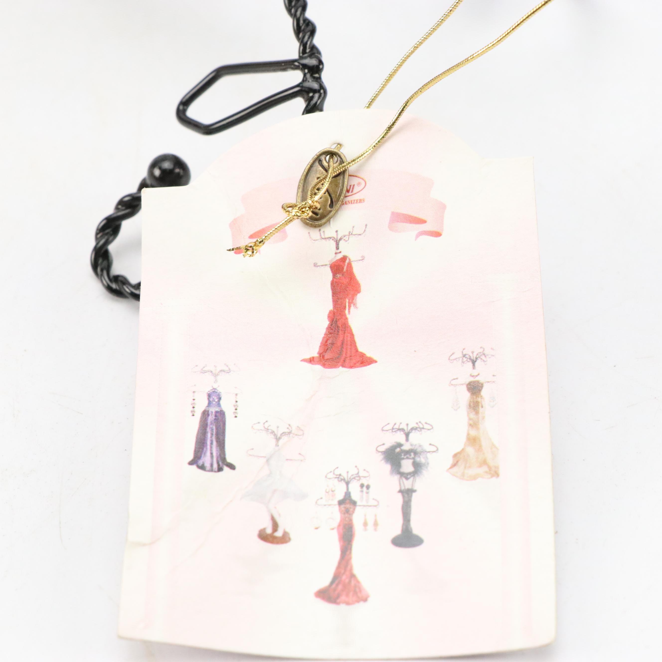 Shoe Form Ring Holder with Jewelry Boxes and Stand