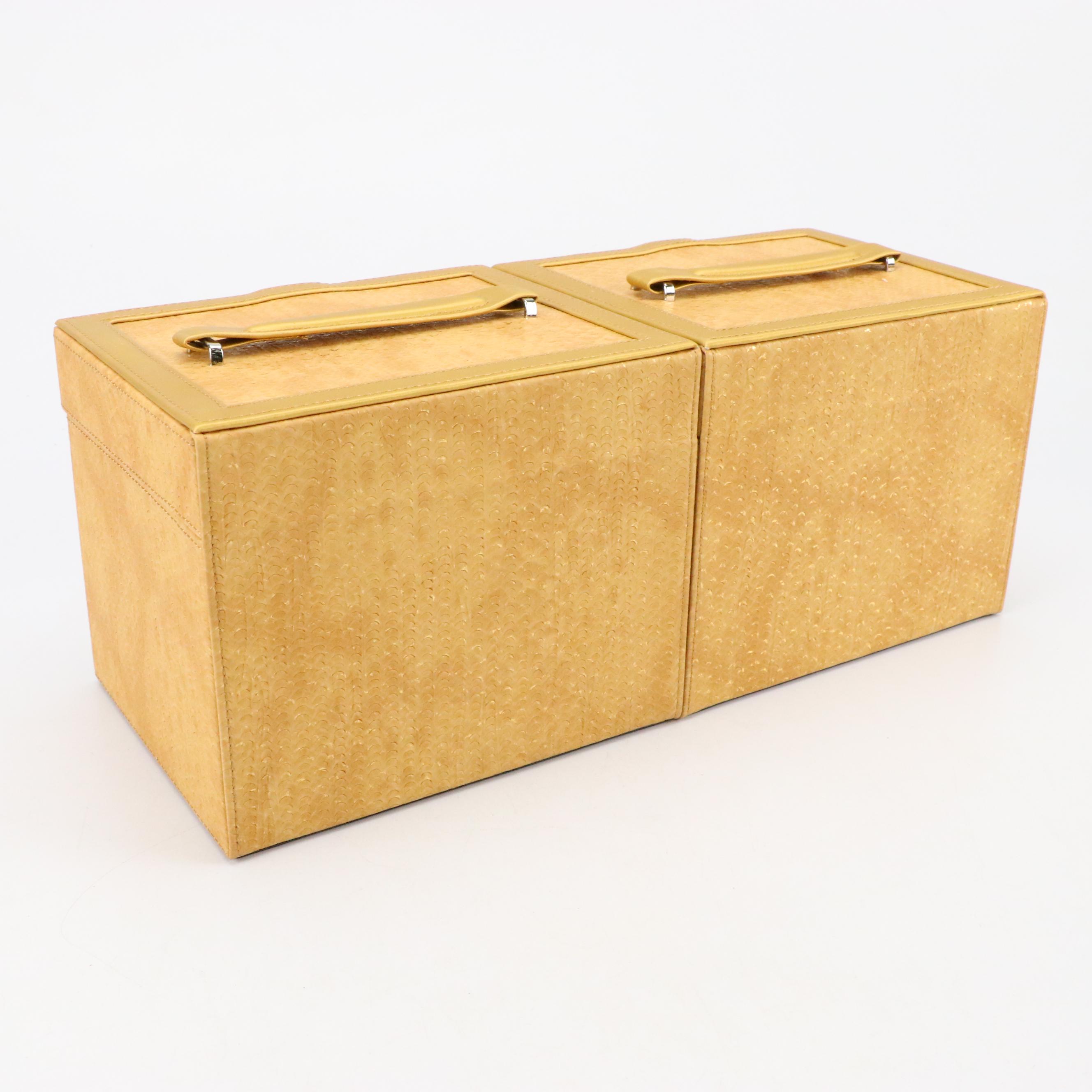 Shoe Form Ring Holder with Jewelry Boxes and Stand