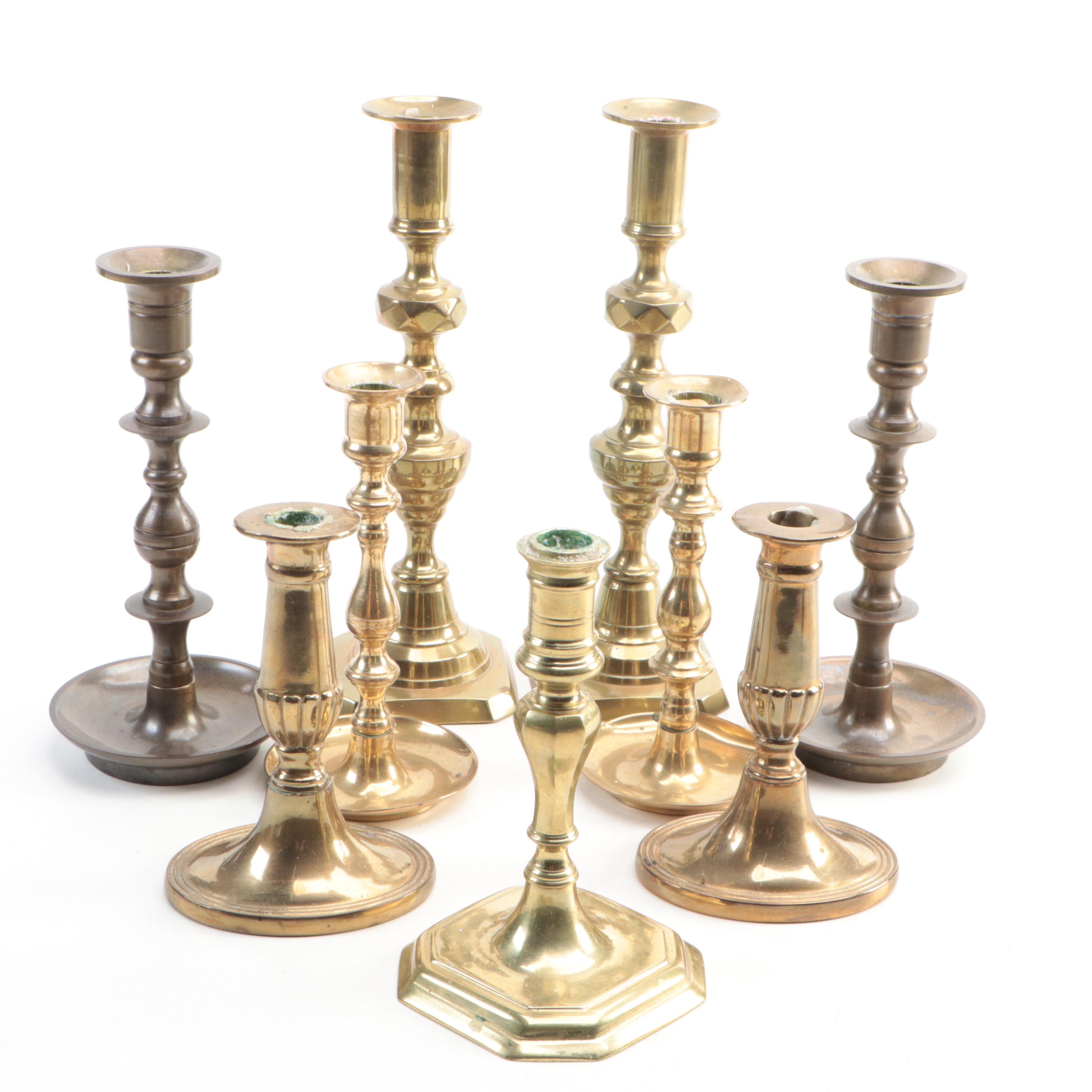 Virginia Metalcrafters for Williamsburg Restoration and More Brass Candlesticks