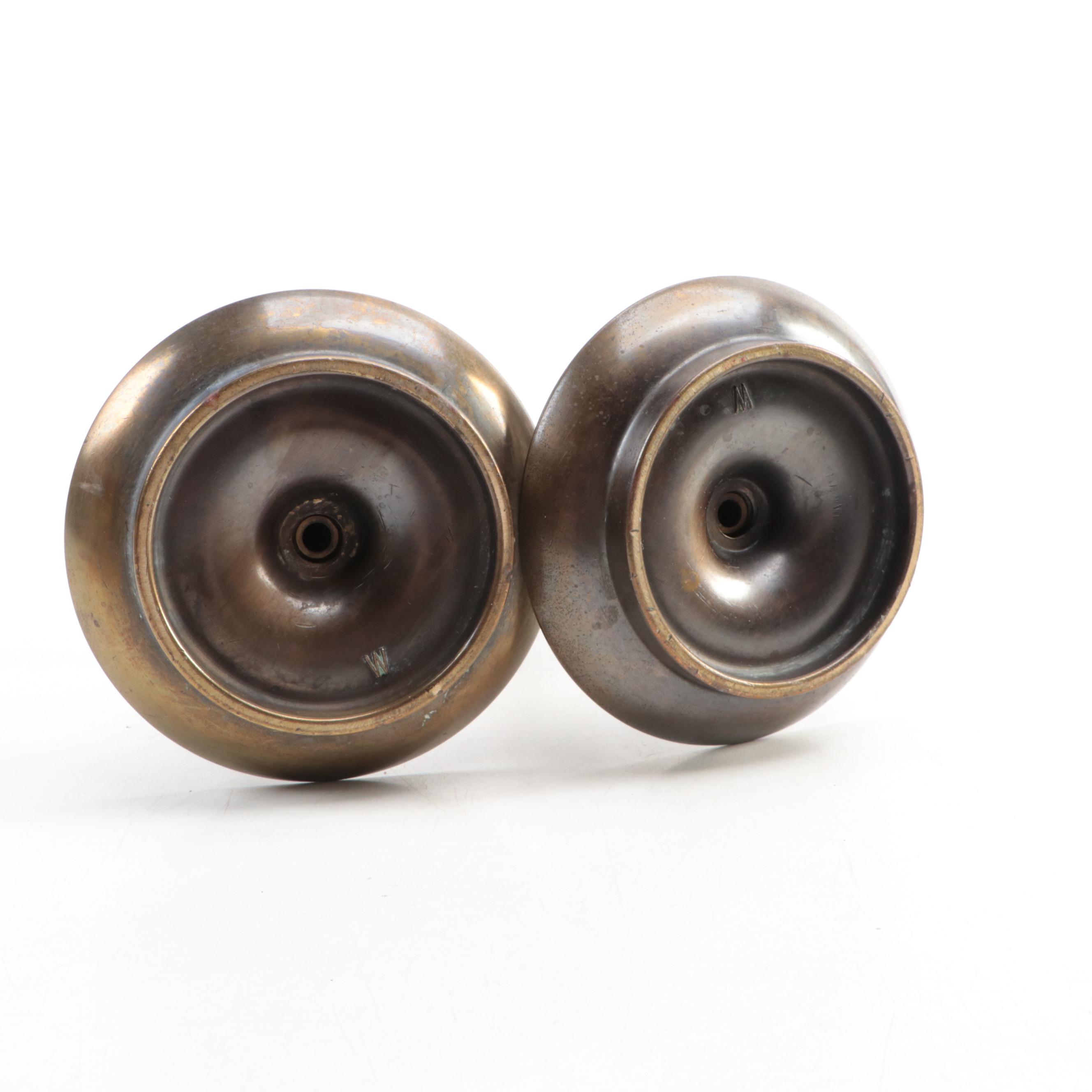 Virginia Metalcrafters for Williamsburg Restoration and More Brass Candlesticks