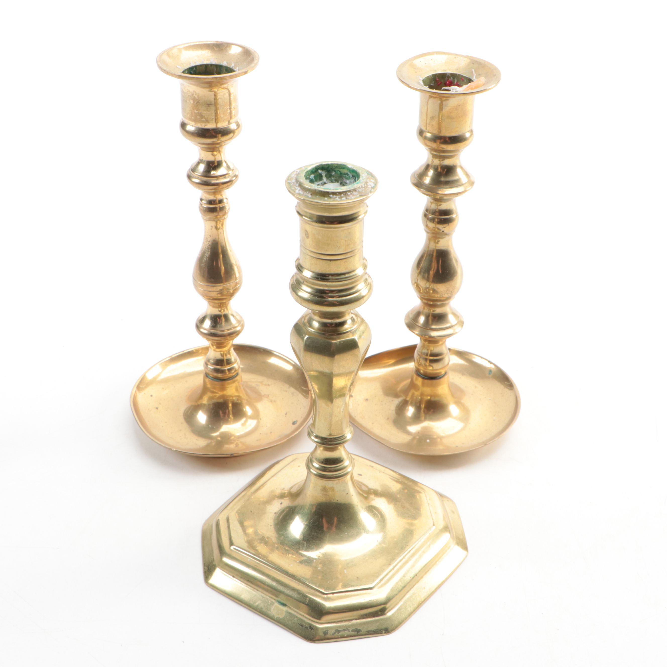 Virginia Metalcrafters for Williamsburg Restoration and More Brass Candlesticks