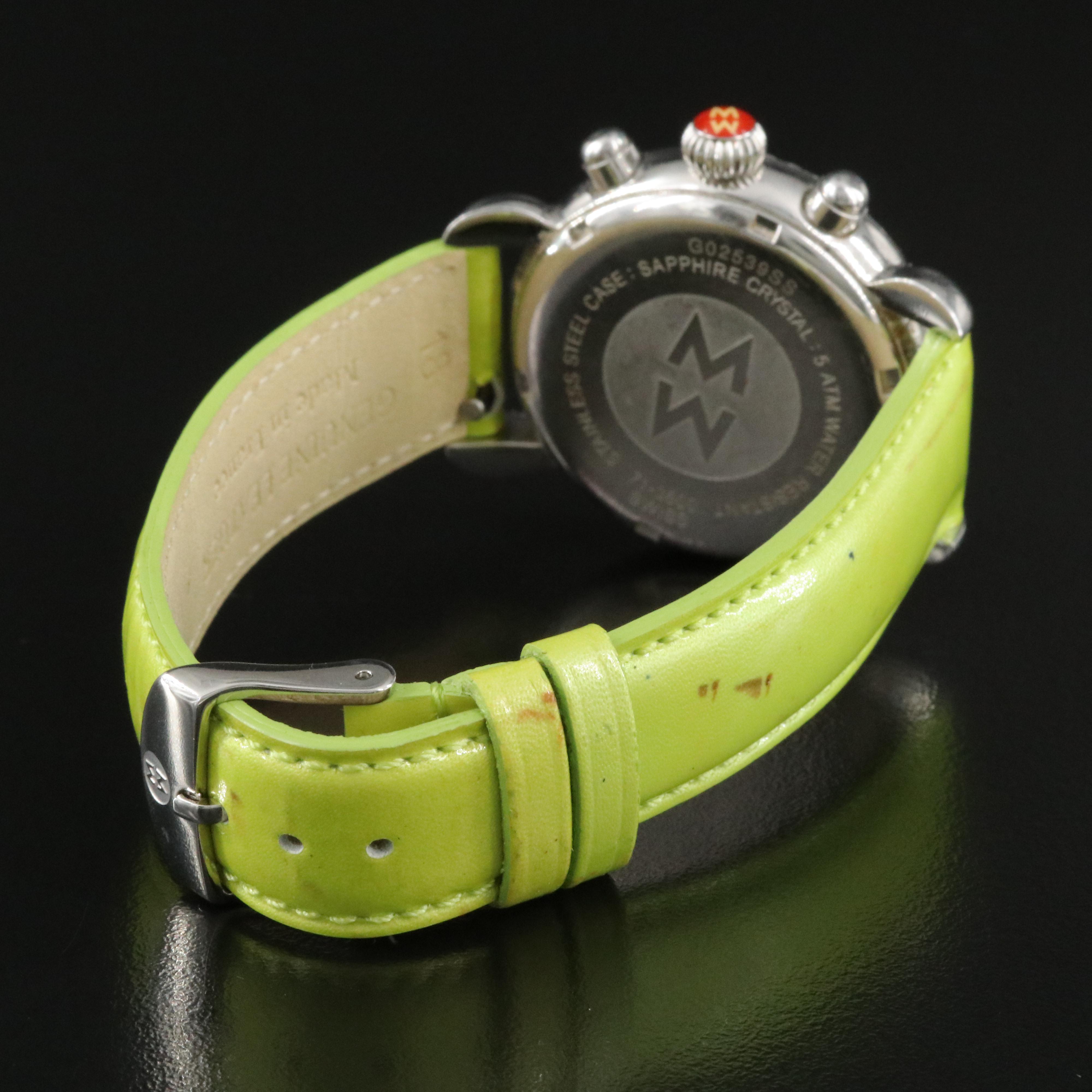 Michele CSX Diamond Chronograph Mother-of-Pearl Dial Watch