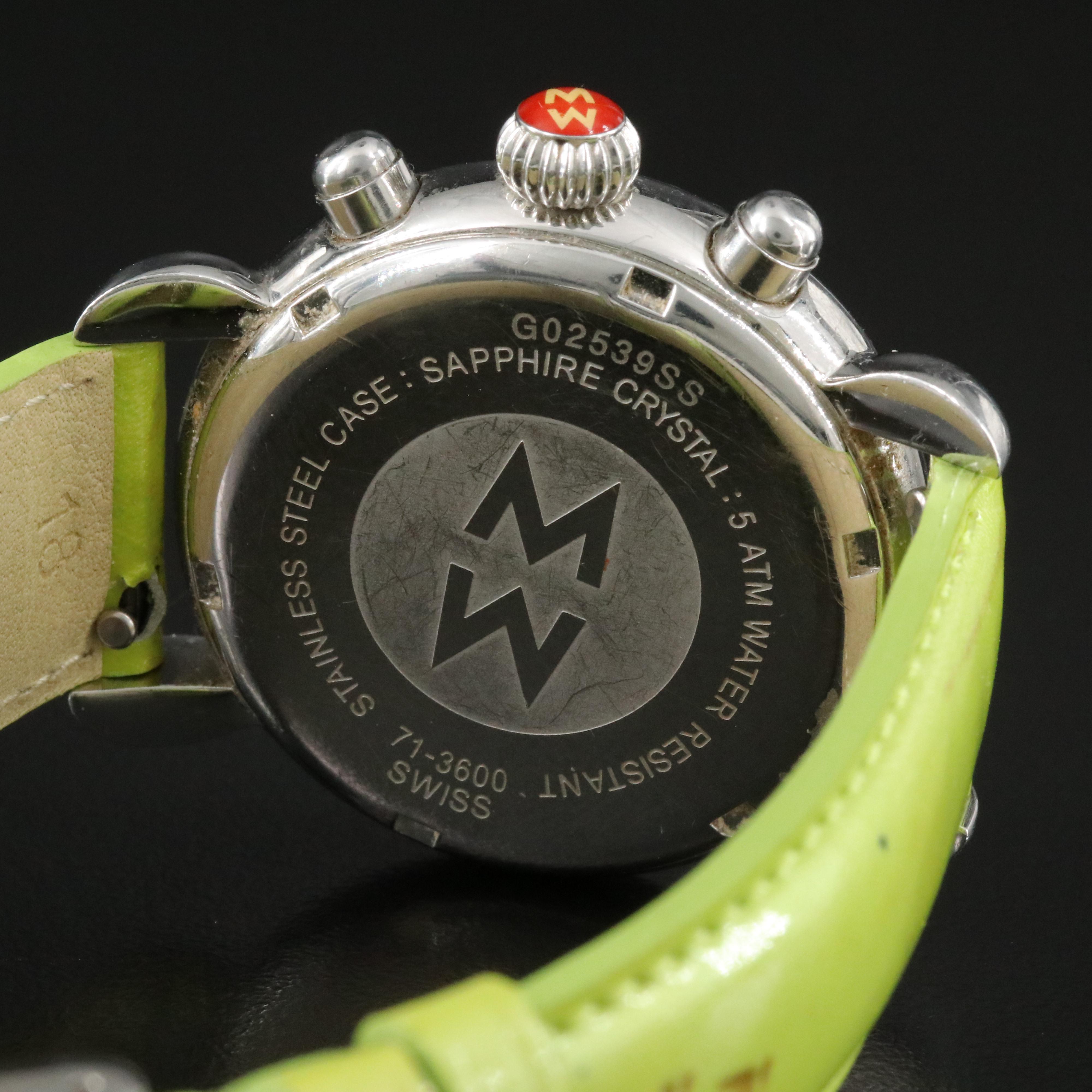 Michele CSX Diamond Chronograph Mother-of-Pearl Dial Watch