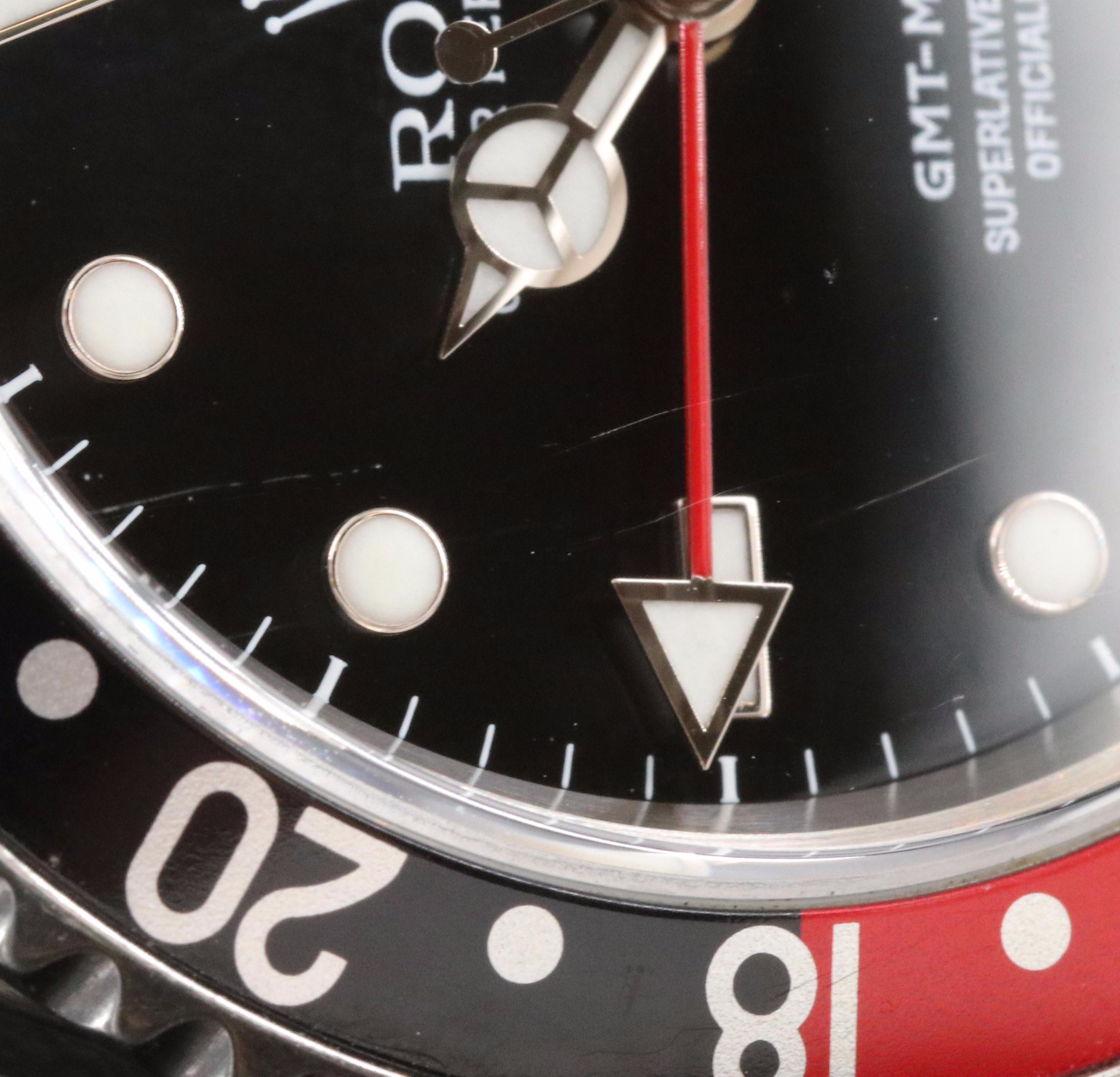 2000 Rolex GMT-Master II Red and Black "Coke" Bezel Watch