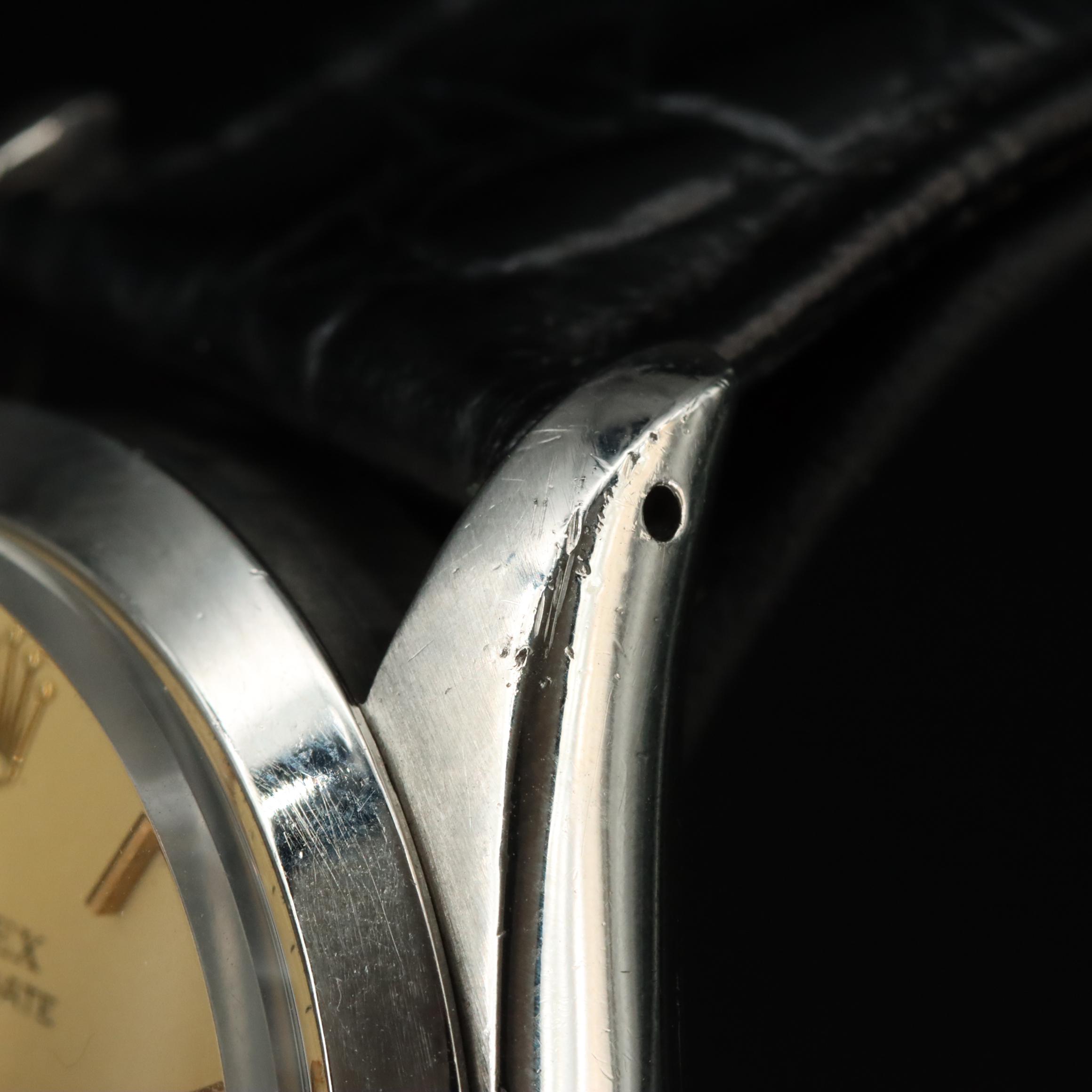 1975 Rolex Oysterdate Precision 6694 Champagne Steel Watch