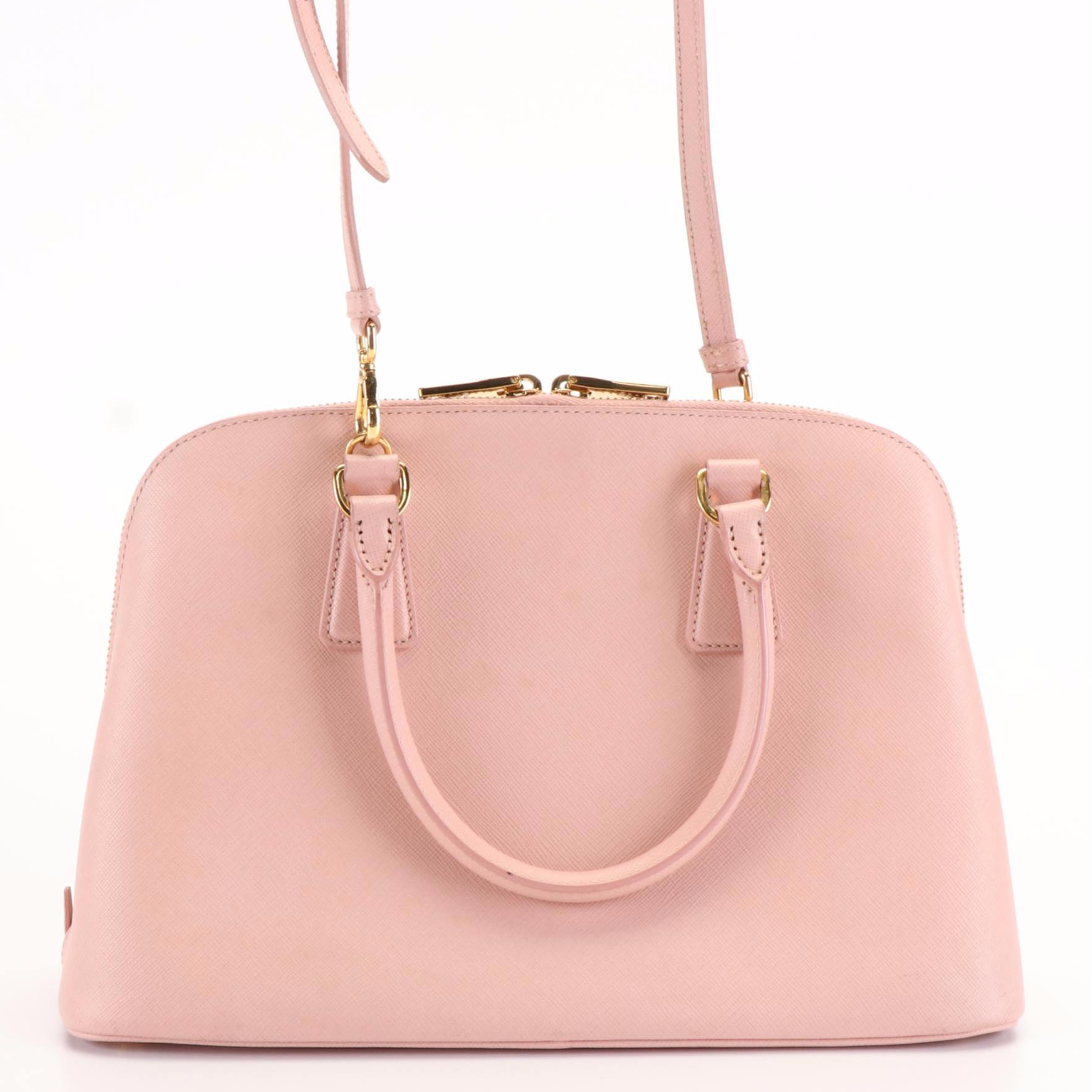 Prada Pink Saffiano Leather Promenade Handbag