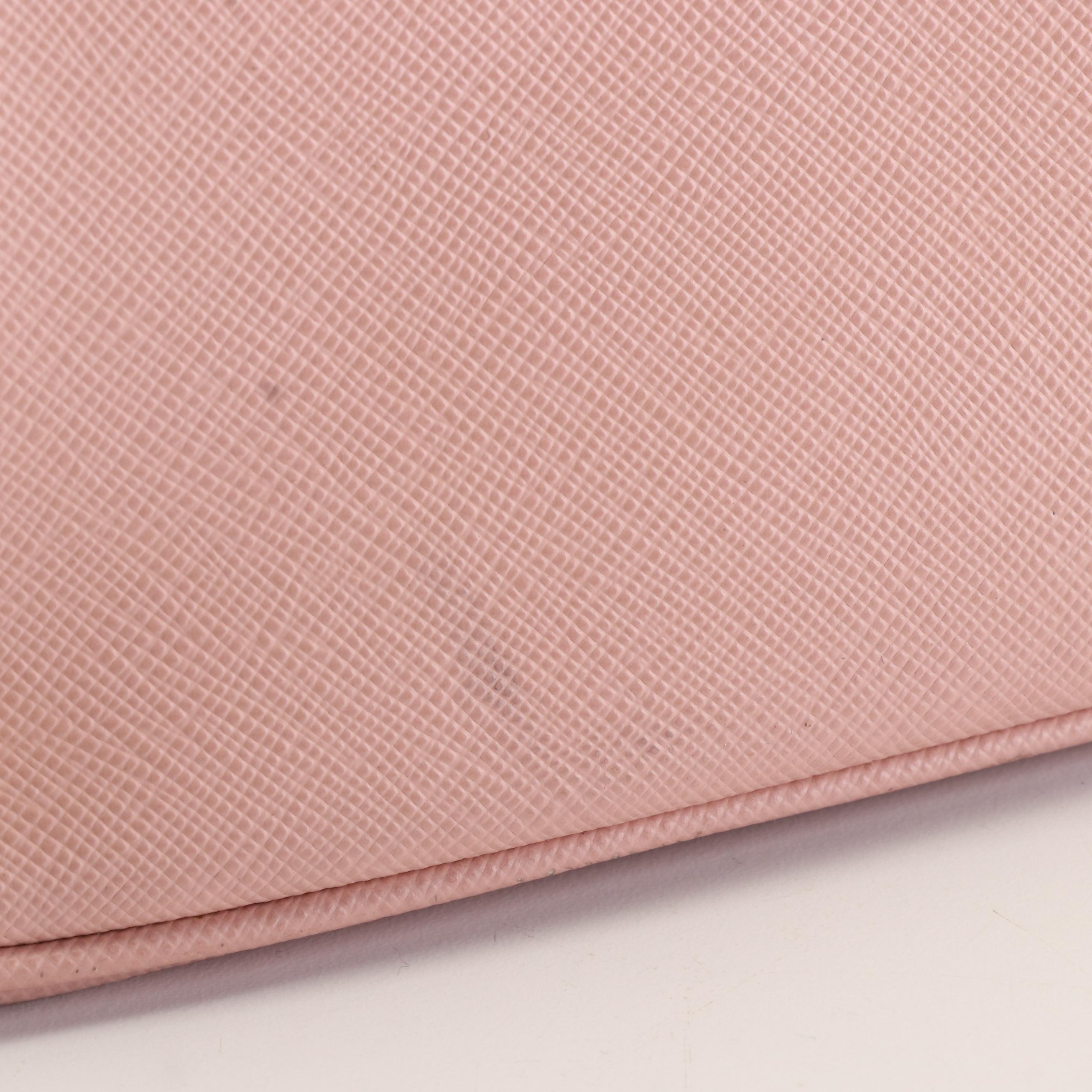 Prada Pink Saffiano Leather Promenade Handbag