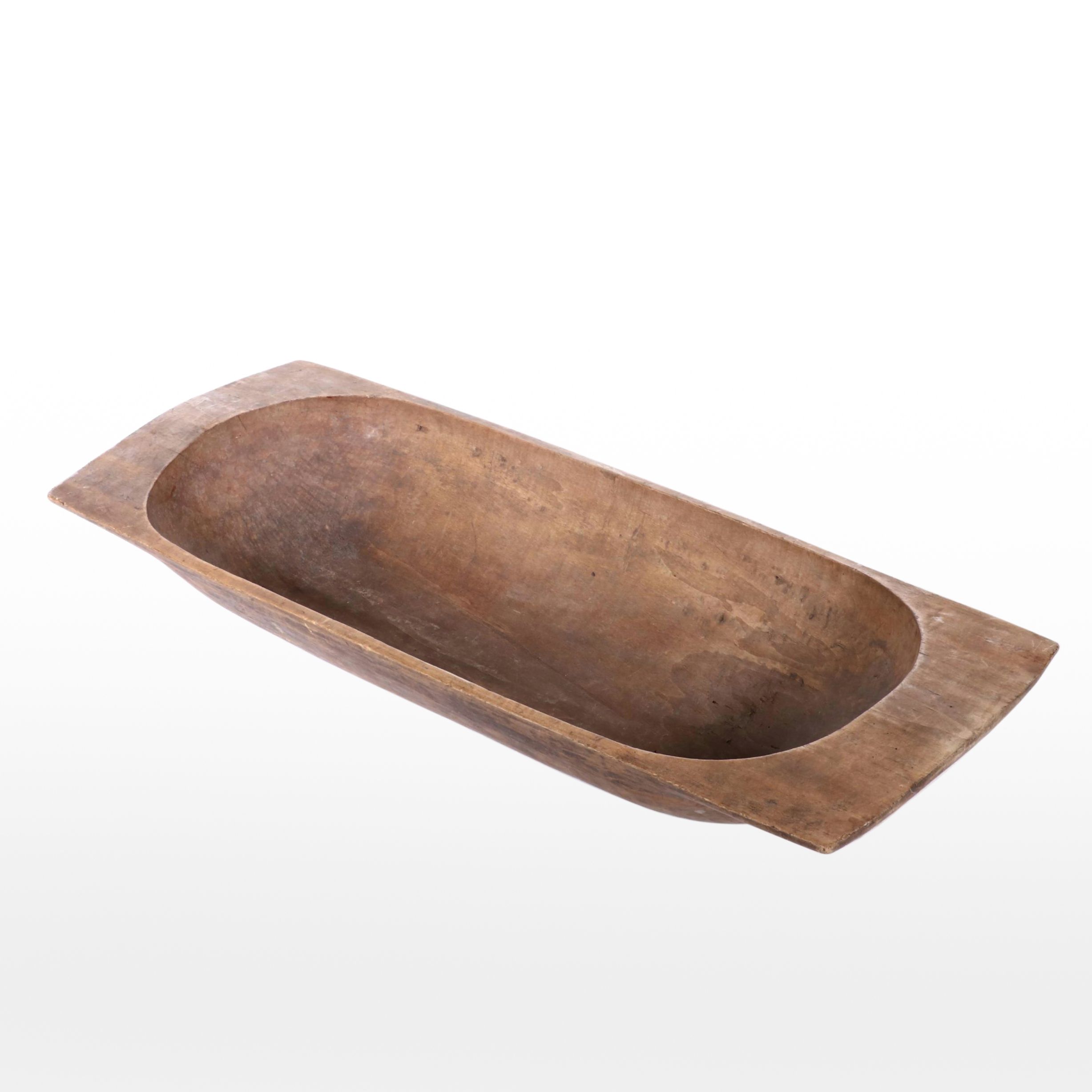 Primitive Style Wooden Trencher Dough Bowl