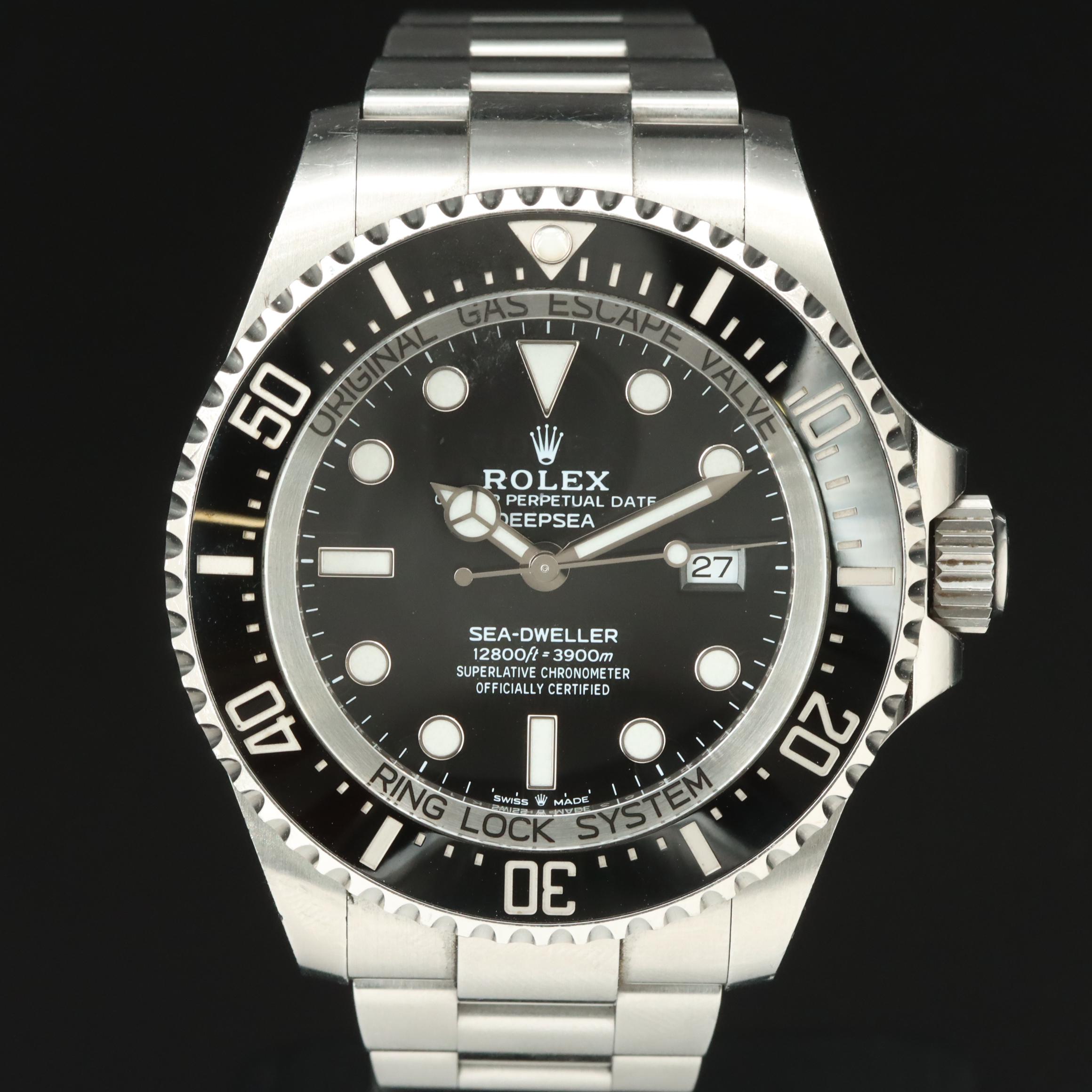 2018 Rolex Sea-Dweller Deep Sea Black Dial Stainless Steel Watch