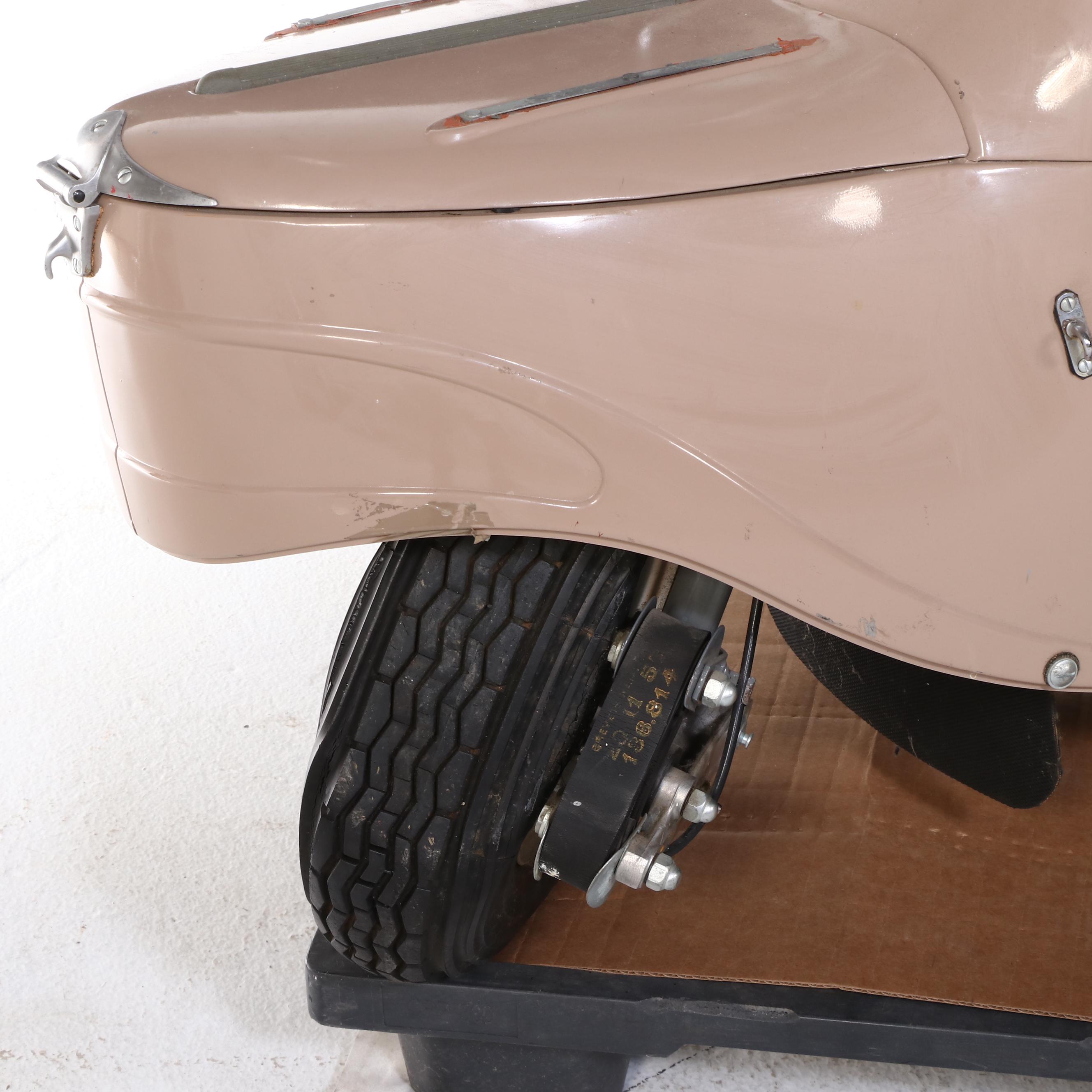1959 French Peugeot Model 157B Tan Two-Seat Scooter