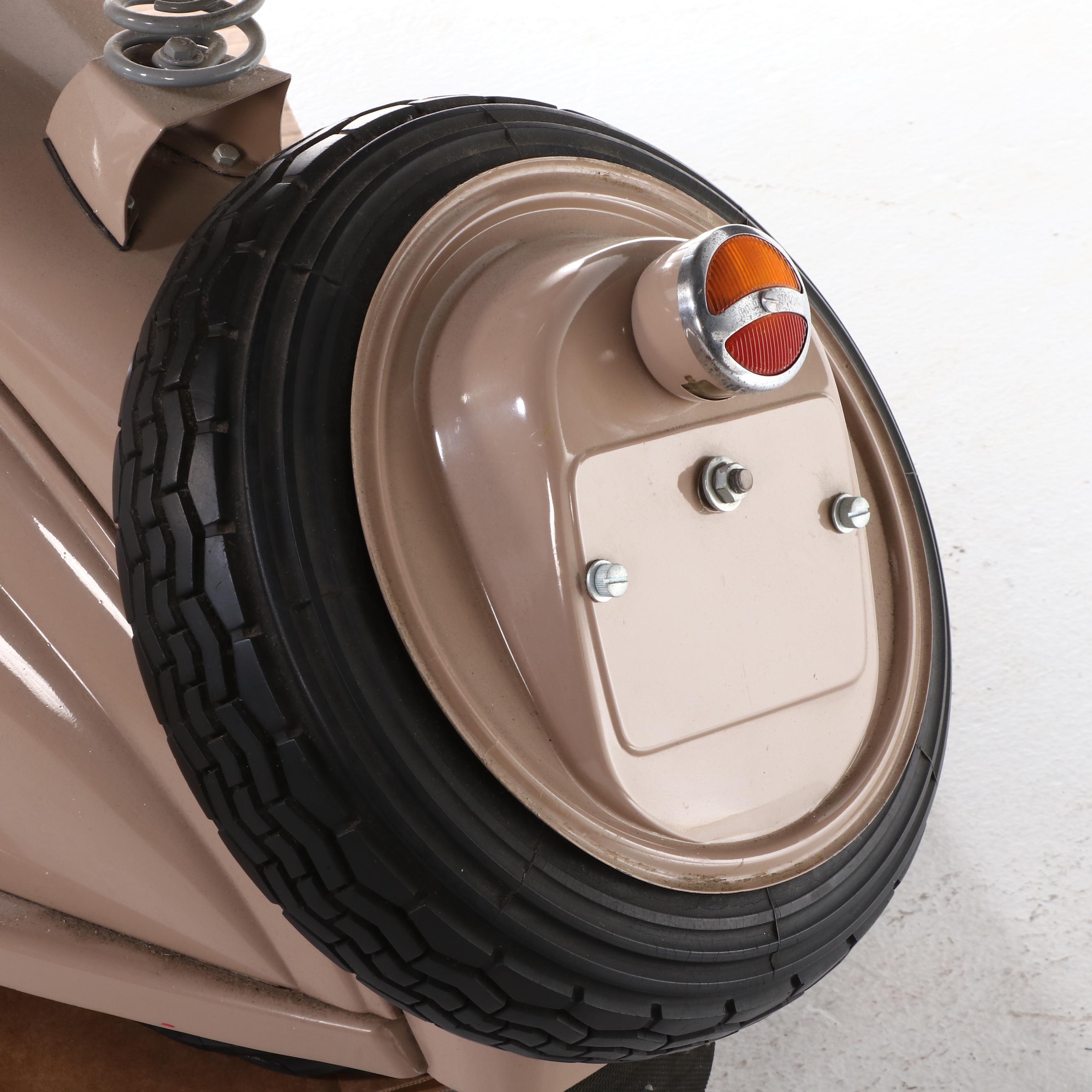 1959 French Peugeot Model 157B Tan Two-Seat Scooter