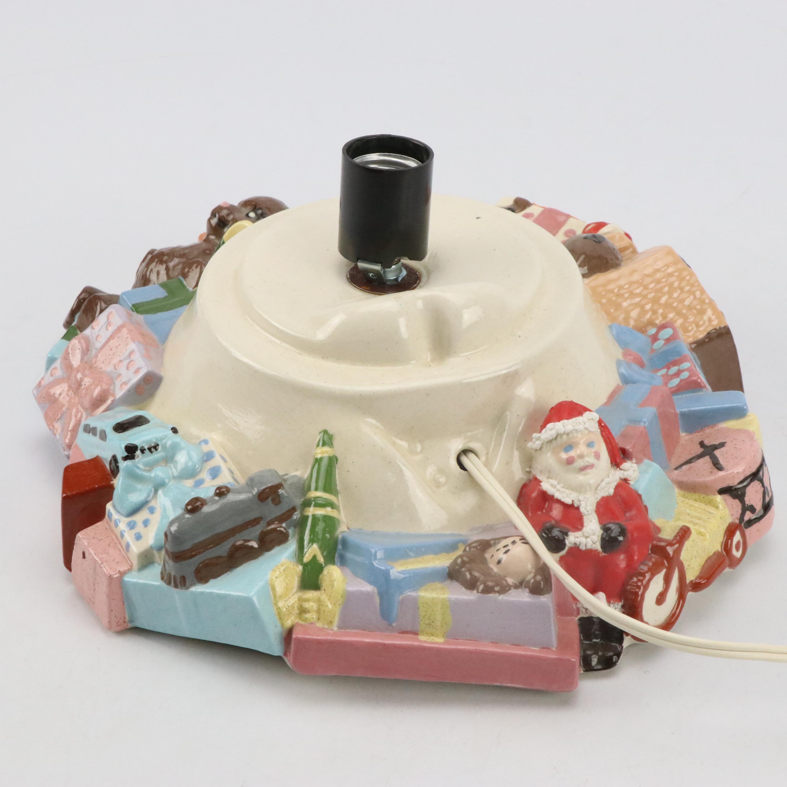 Atlantic Mold Illuminated Ceramic Tabletop Christmas Tree, Late 20th Century