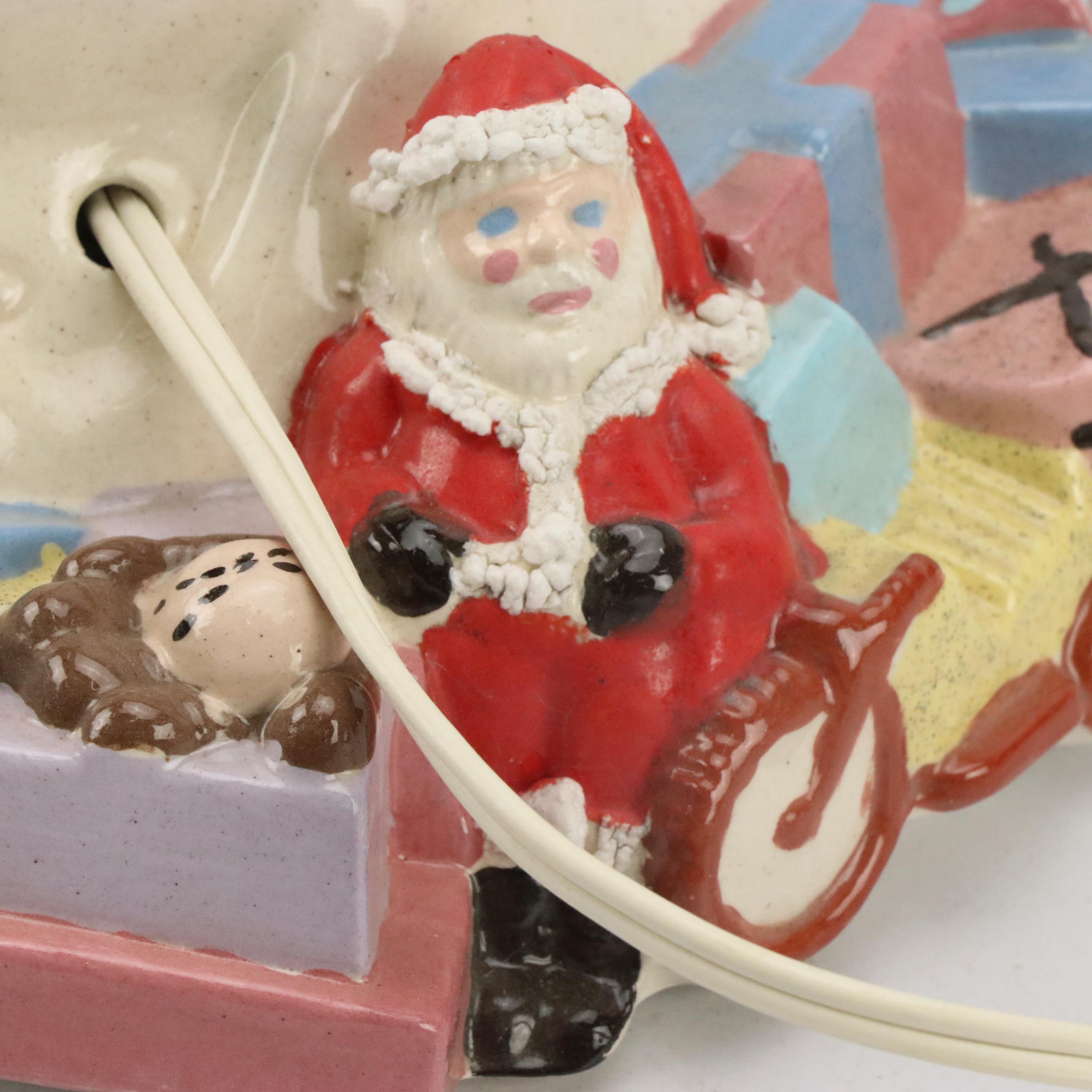 Atlantic Mold Illuminated Ceramic Tabletop Christmas Tree, Late 20th Century