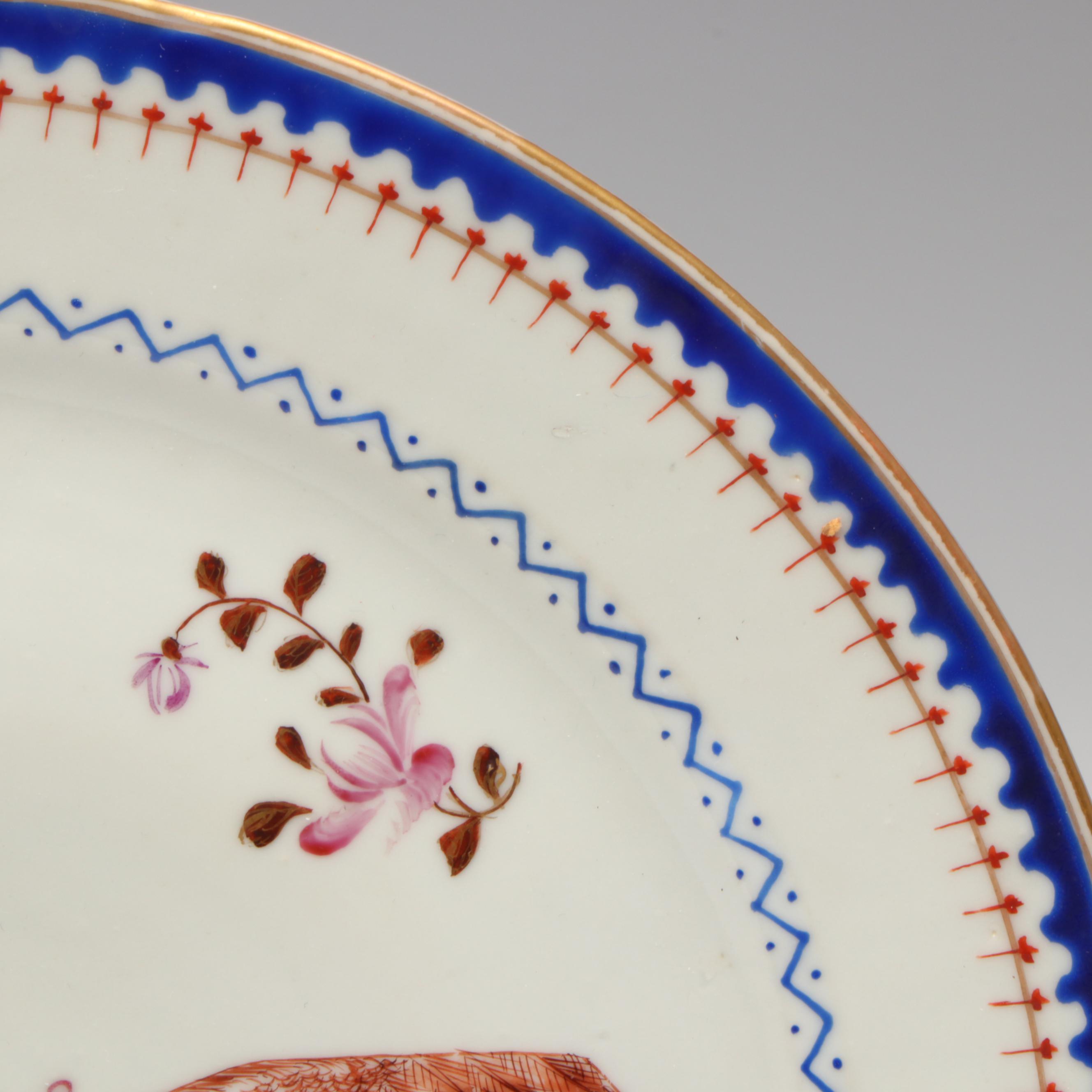 Pair of Chinese Export Plates For The American Market, 18th/19th Century