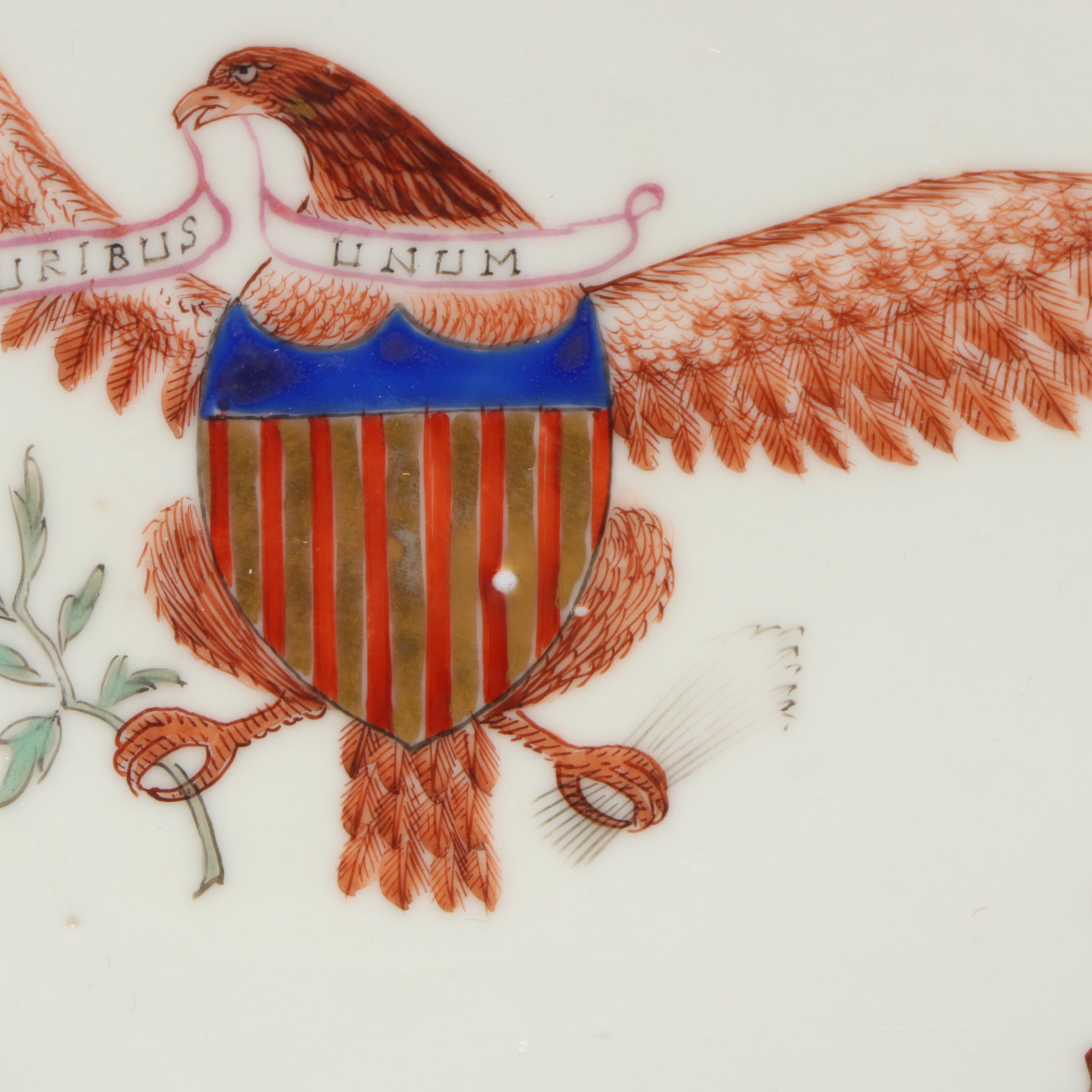 Pair of Chinese Export Plates For The American Market, 18th/19th Century