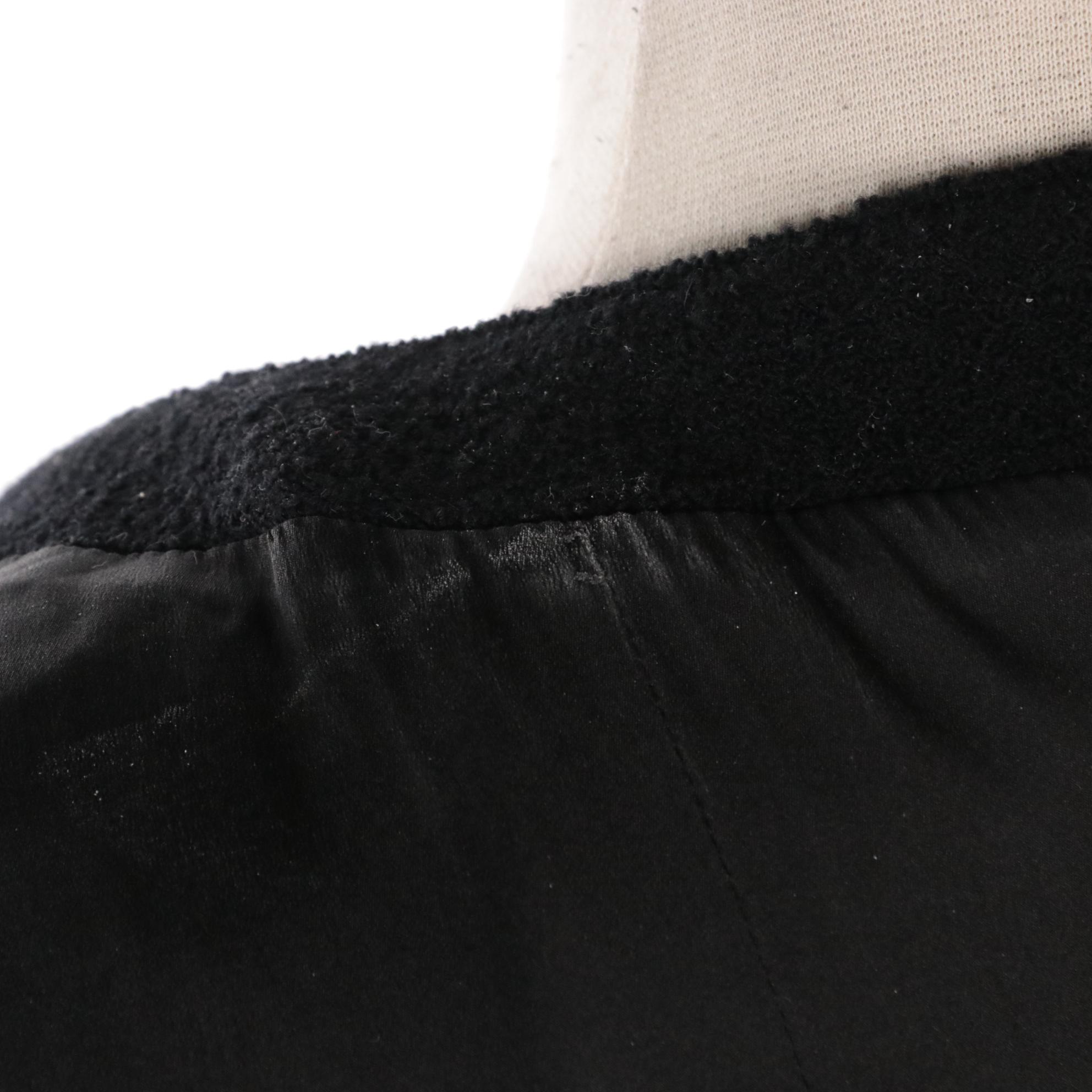 Chanel Vintage Black Worsted Wool Pleated Skirt Suit, 1999