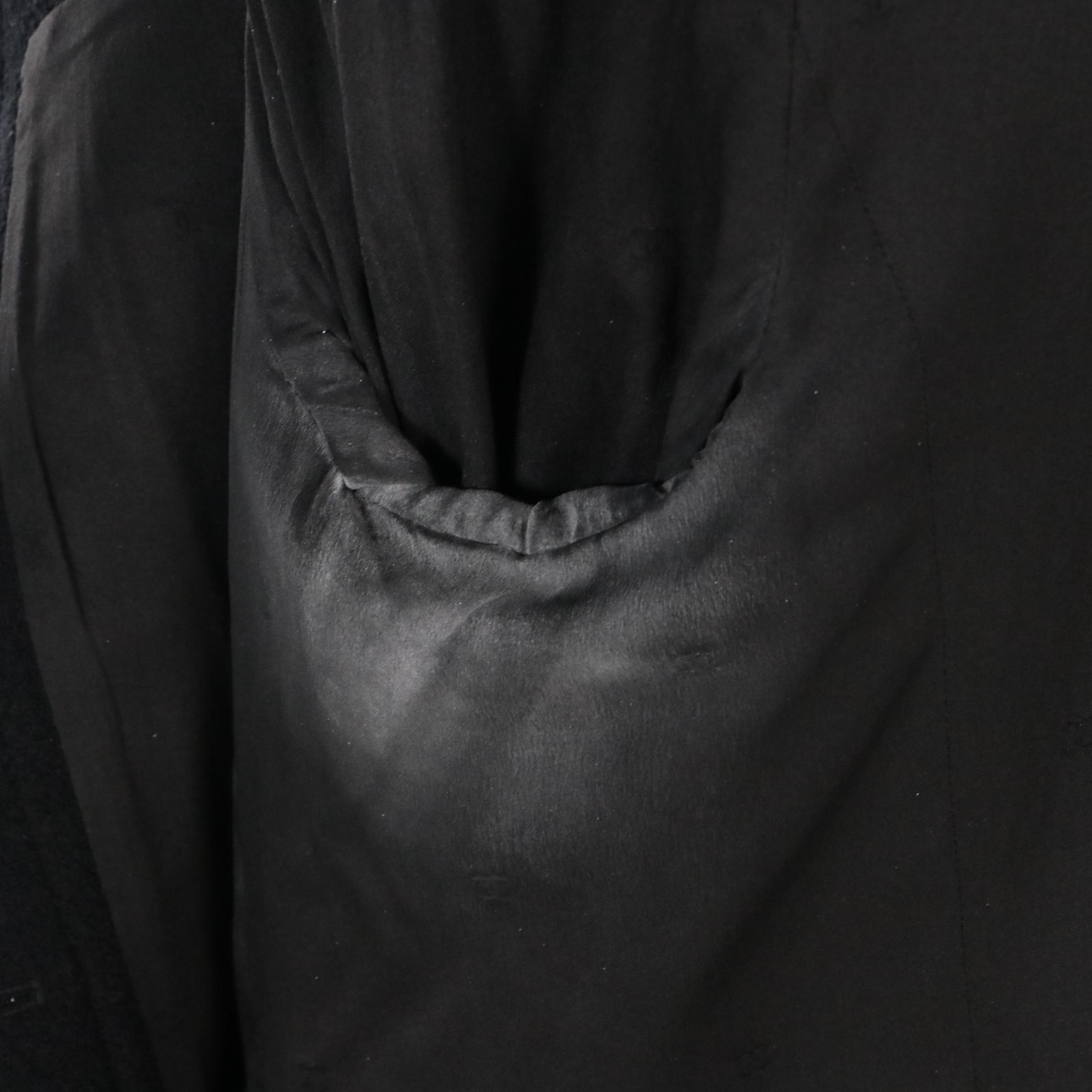 Chanel Vintage Black Worsted Wool Pleated Skirt Suit, 1999