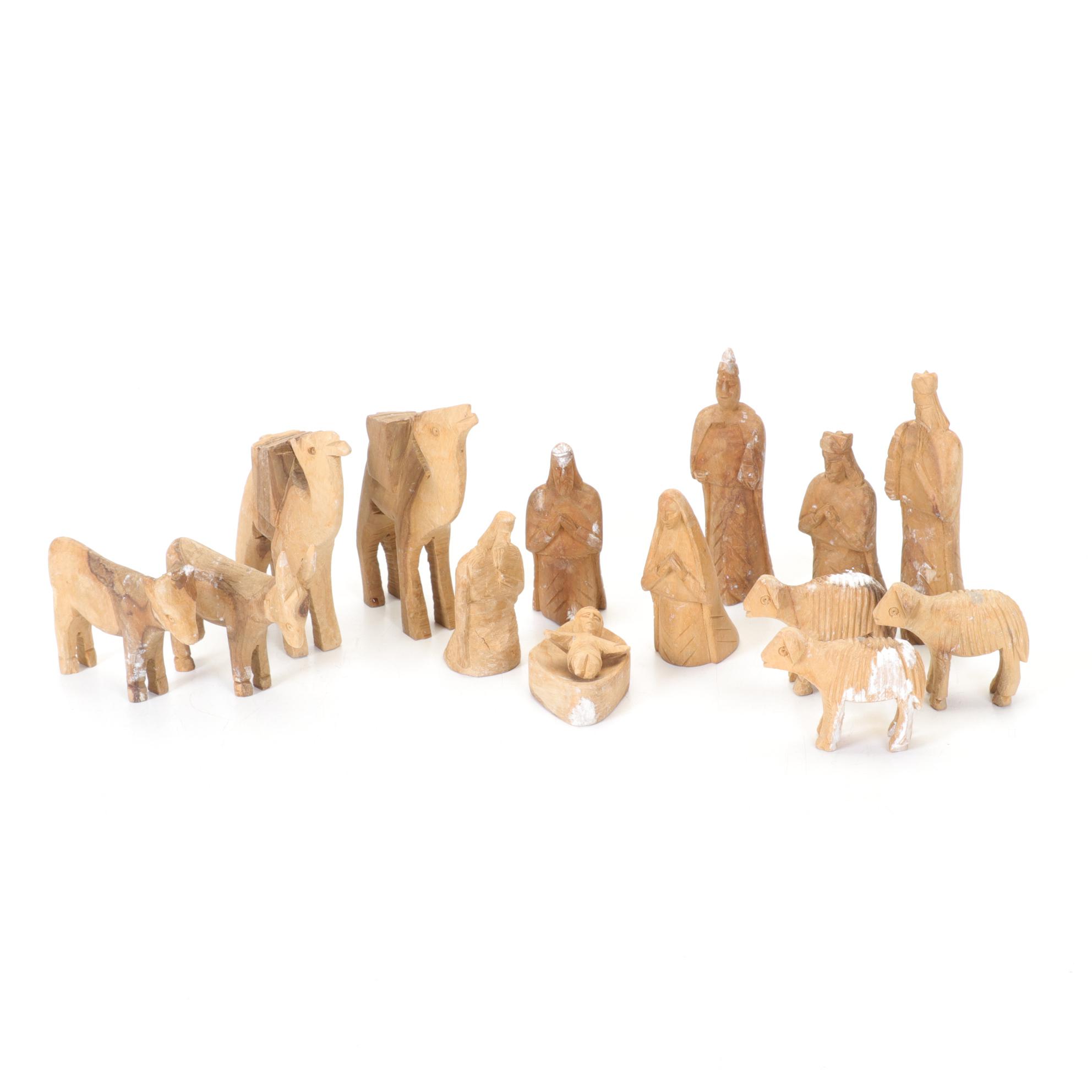 Hand Carved Nativity Figures