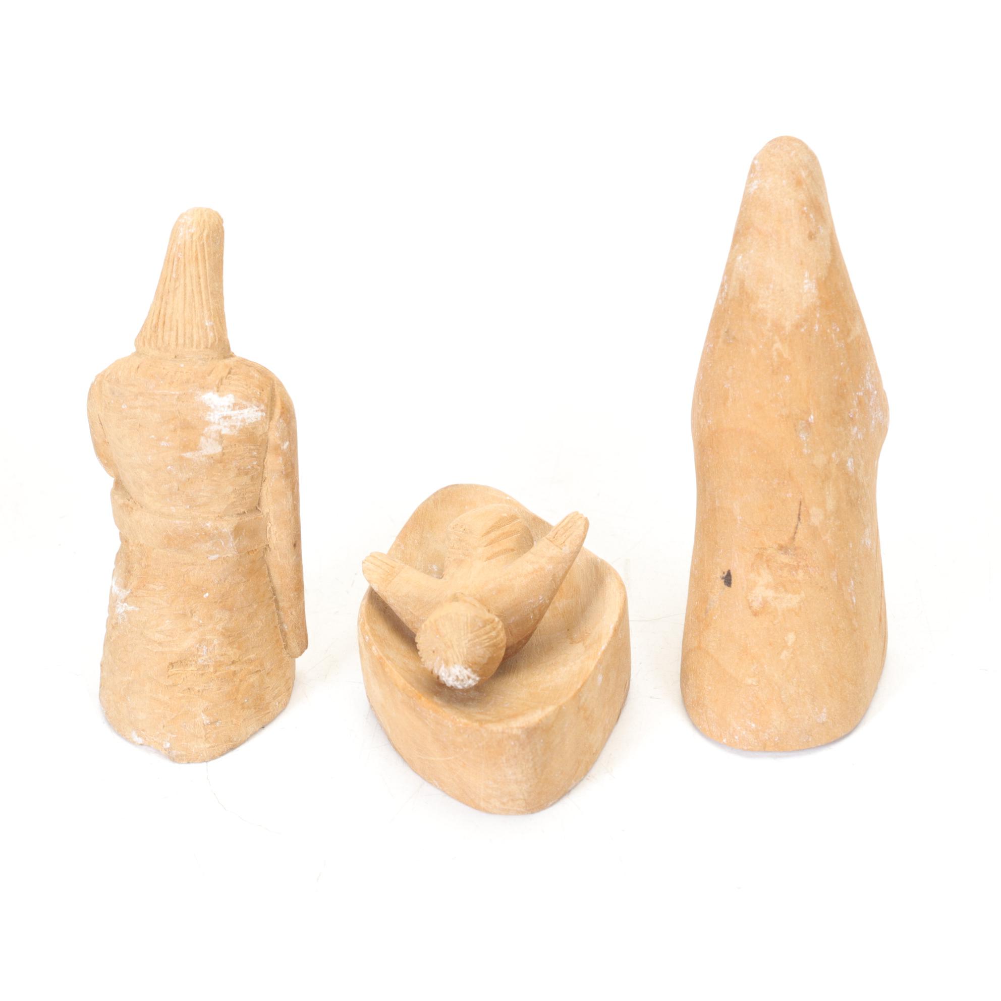 Hand Carved Nativity Figures