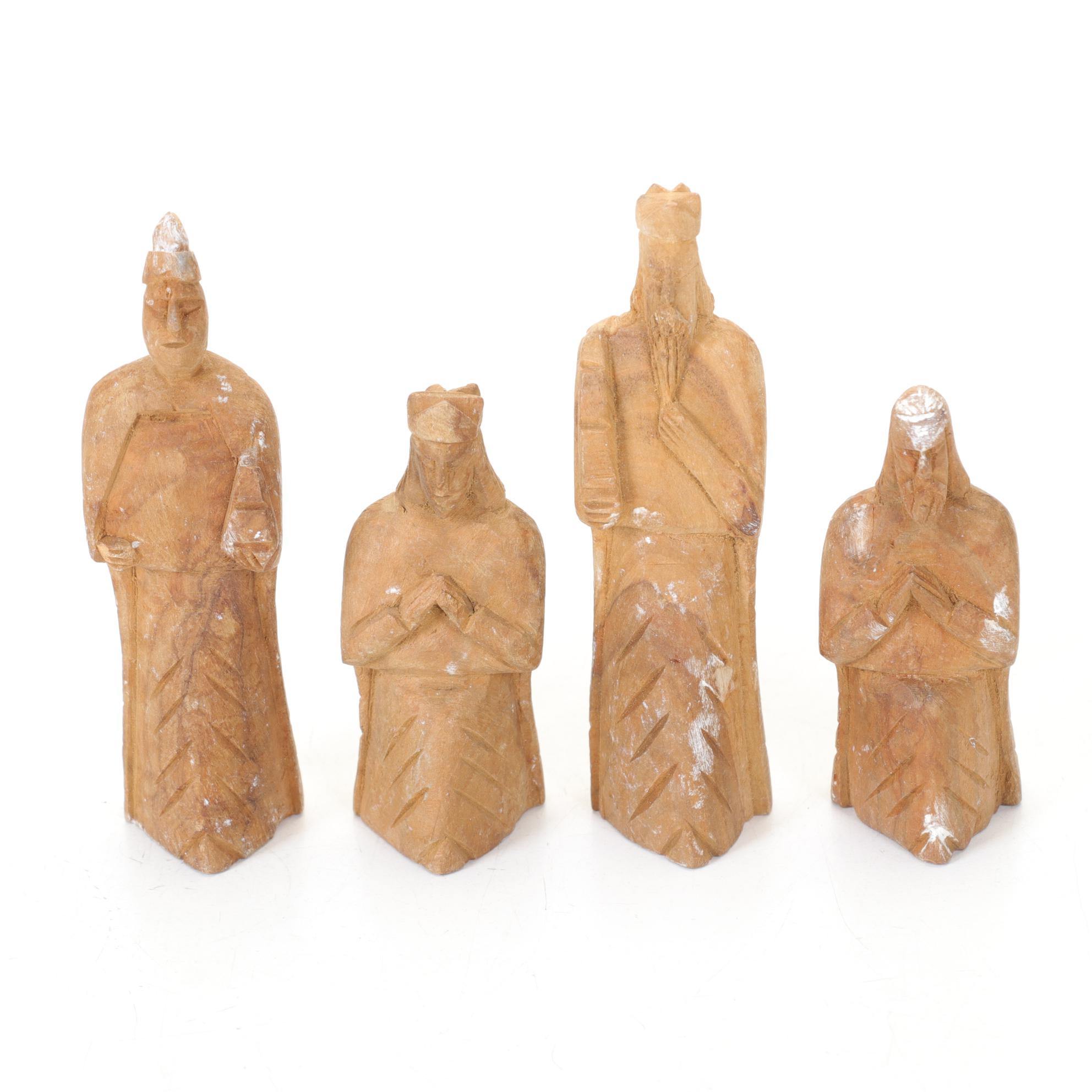 Hand Carved Nativity Figures