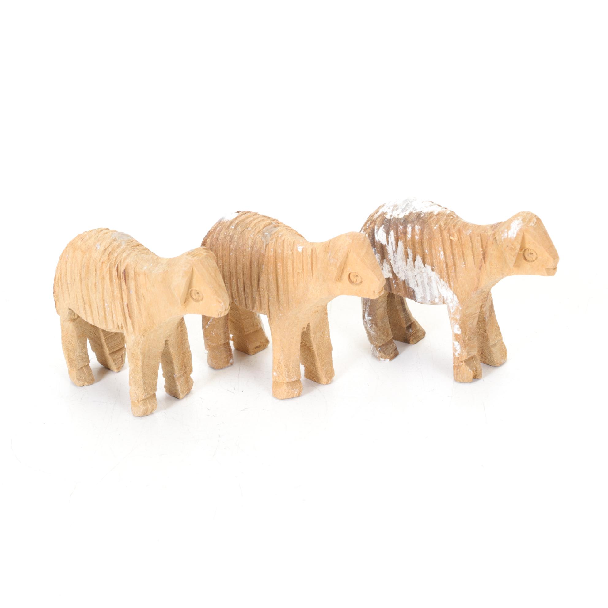 Hand Carved Nativity Figures