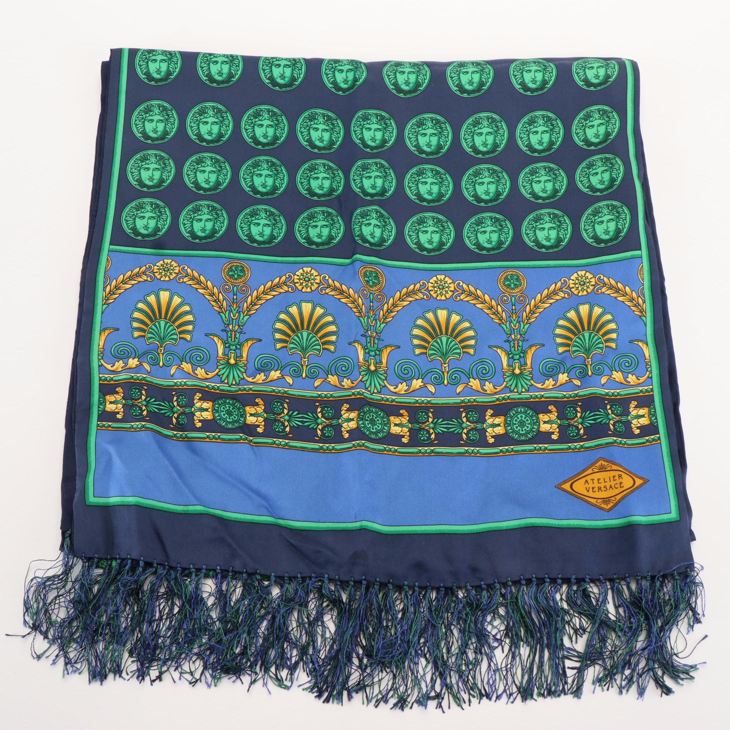 Gianni Versace Tres Chic Cravate Silk Scarf